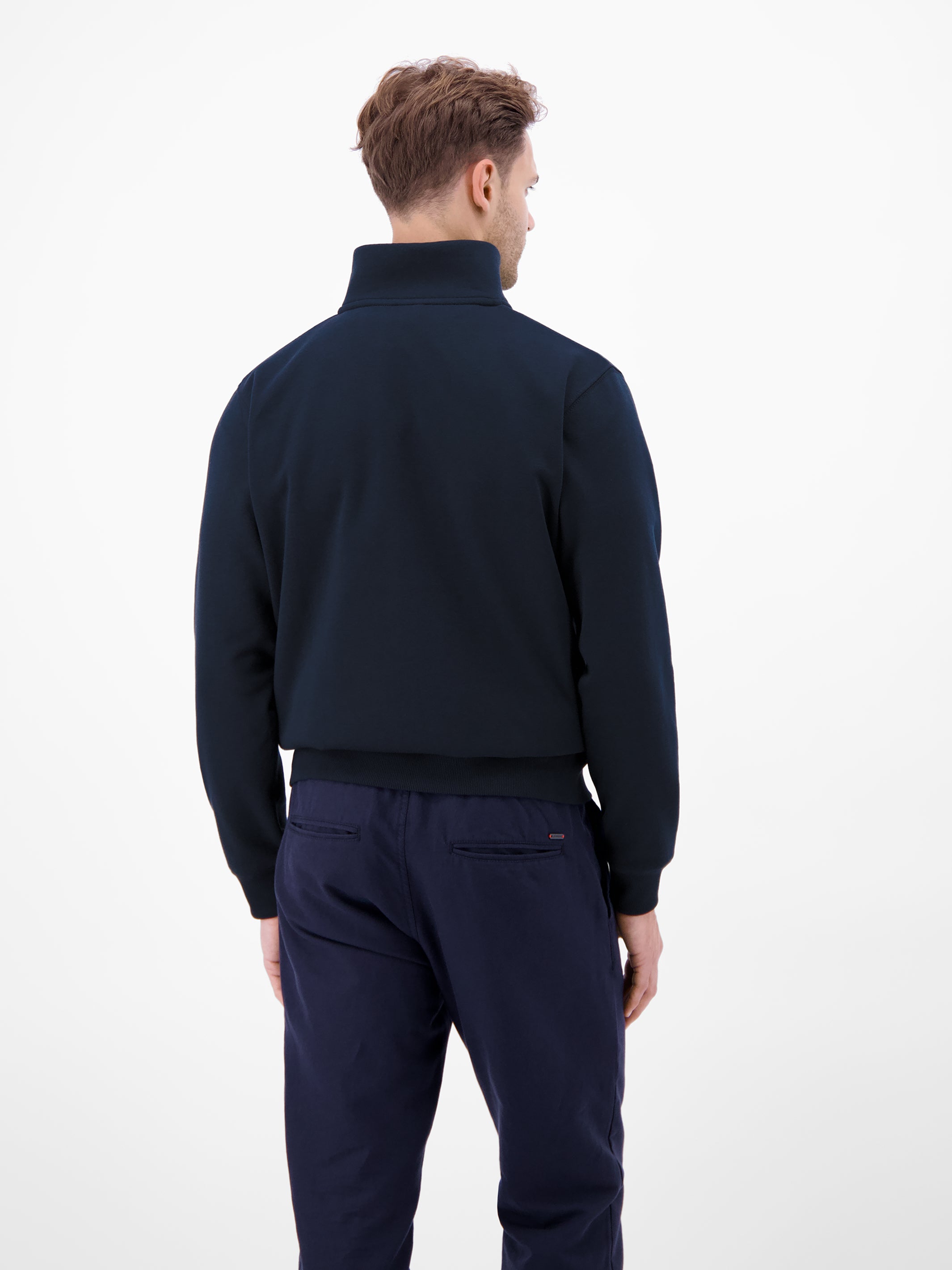 Sweatjacke aus atmungsaktivem Baumwollmischgewebe - Sweatjacke