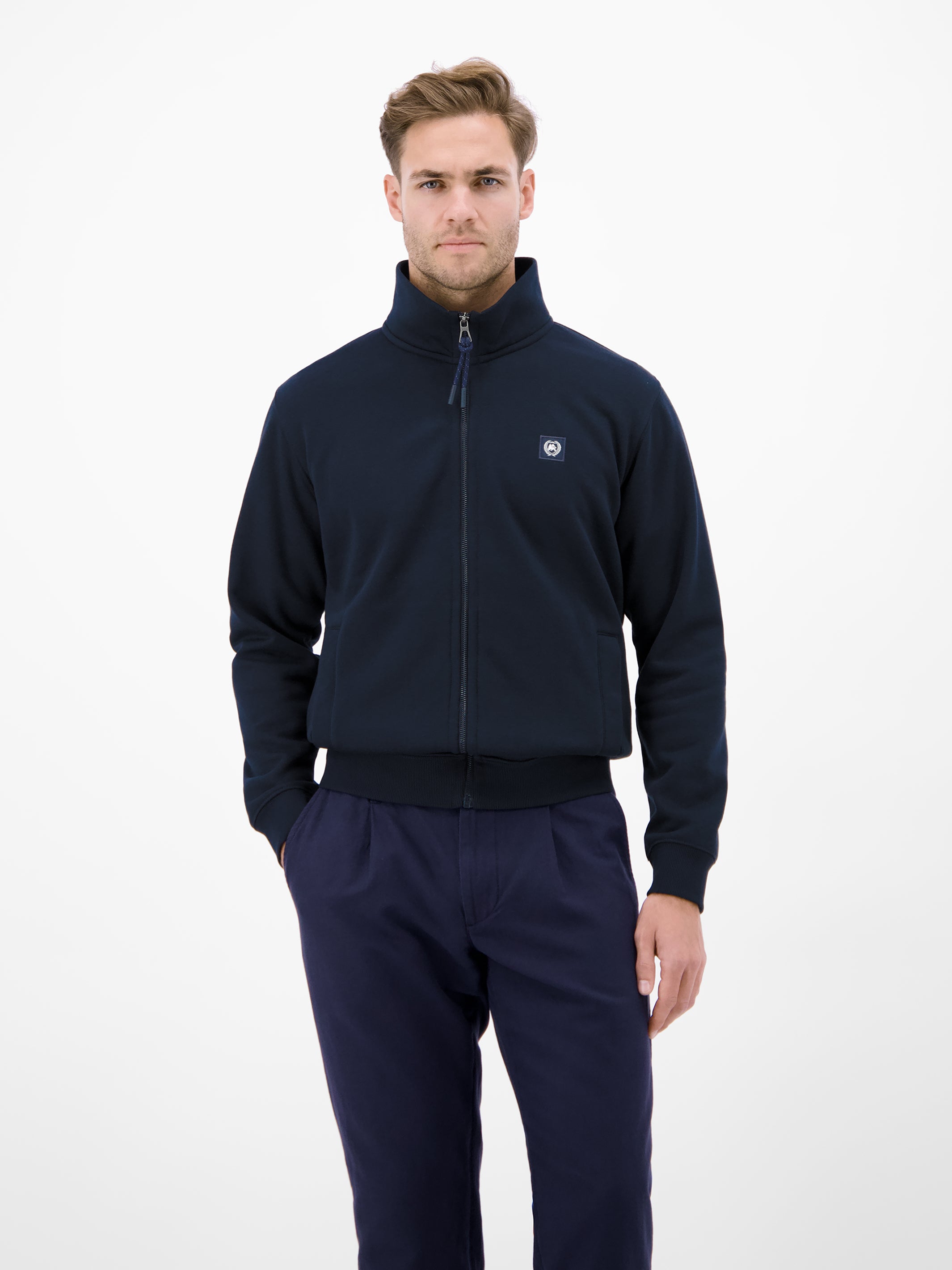 Sweatjacke aus atmungsaktivem Baumwollmischgewebe - Sweatjacke