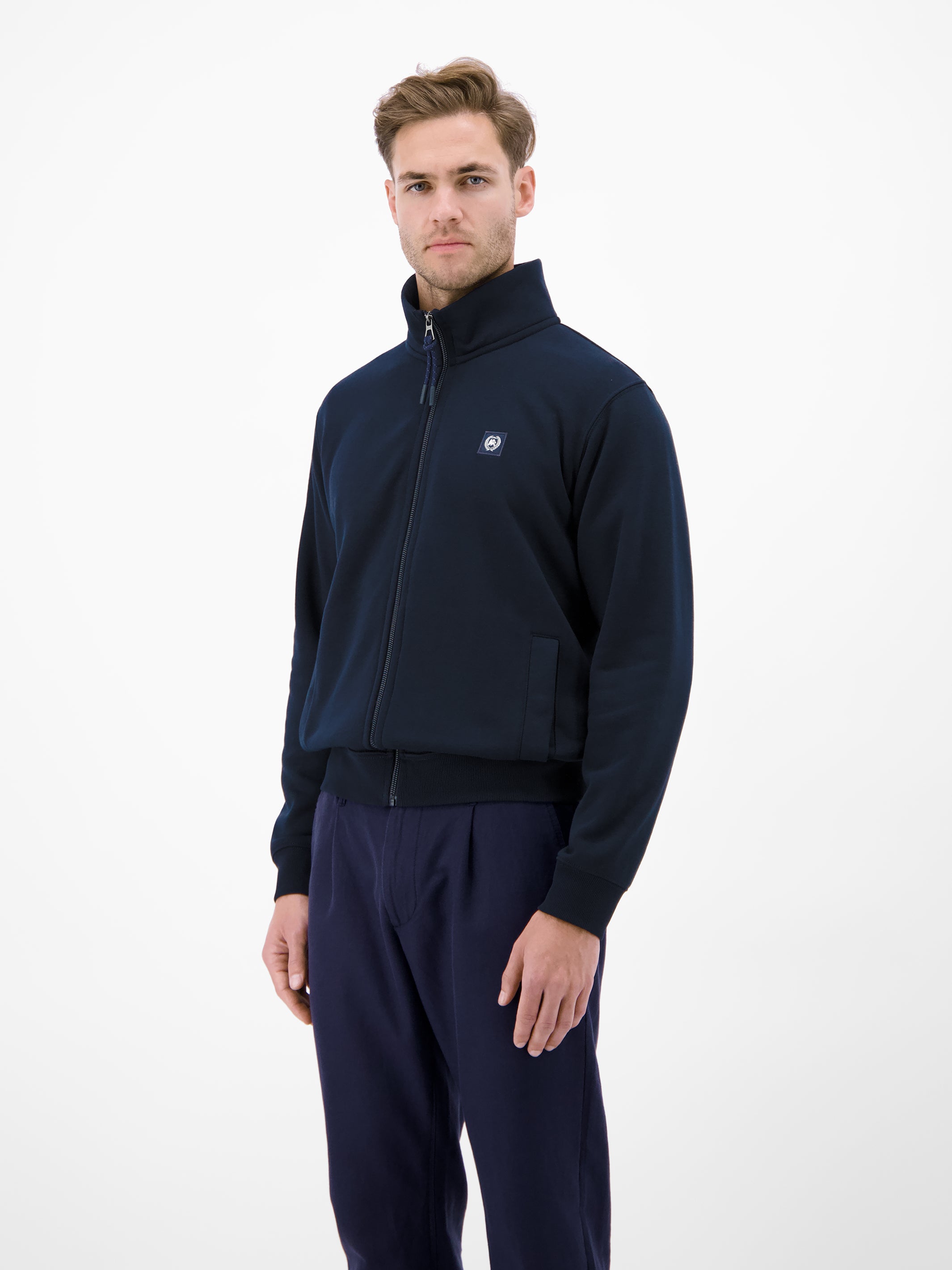 Sweatjacke aus atmungsaktivem Baumwollmischgewebe - Sweatjacke