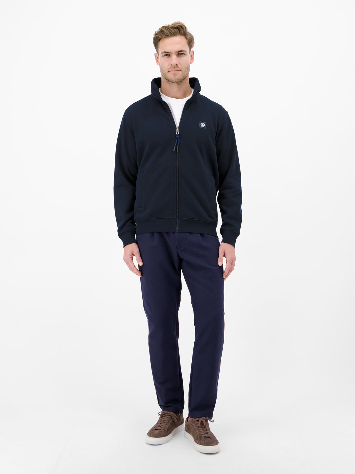 Sweatjacke aus atmungsaktivem Baumwollmischgewebe - Sweatjacke