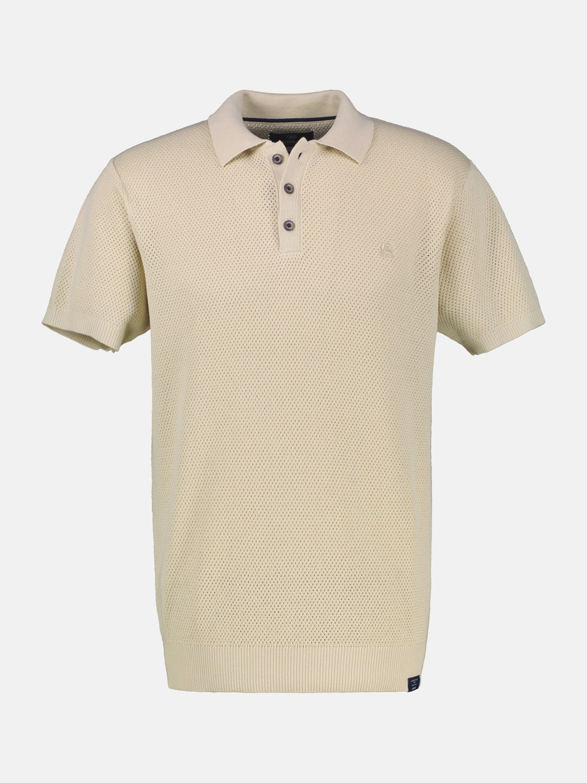 Unifarbenes Poloshirt in Strukturqualität - Polo Shirt Kurzarm