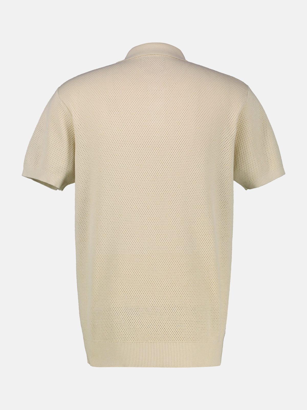 Unifarbenes Poloshirt in Strukturqualität - Polo Shirt Kurzarm