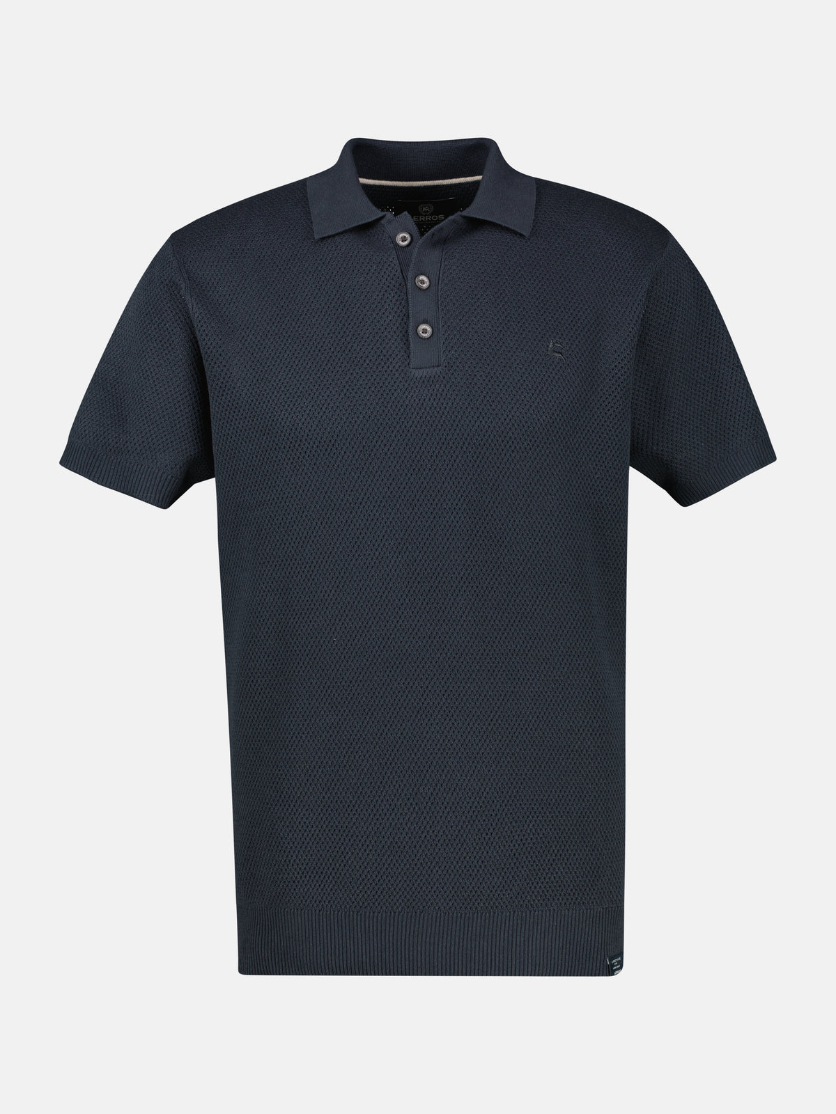 Unifarbenes Poloshirt in Strukturqualität - Polo Shirt Kurzarm