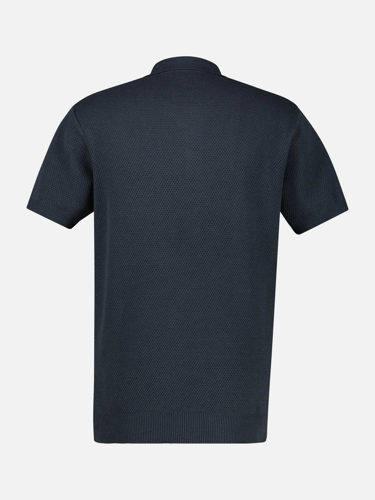 Unifarbenes Poloshirt in Strukturqualität - Polo Shirt Kurzarm