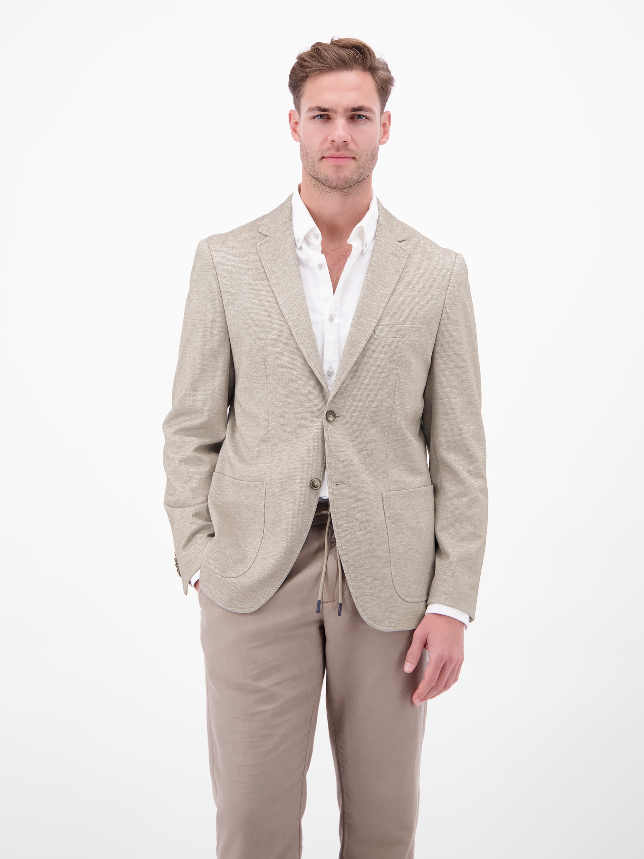 Leichter Jersey-Blazer mit bedrucktem Futter - Sakko