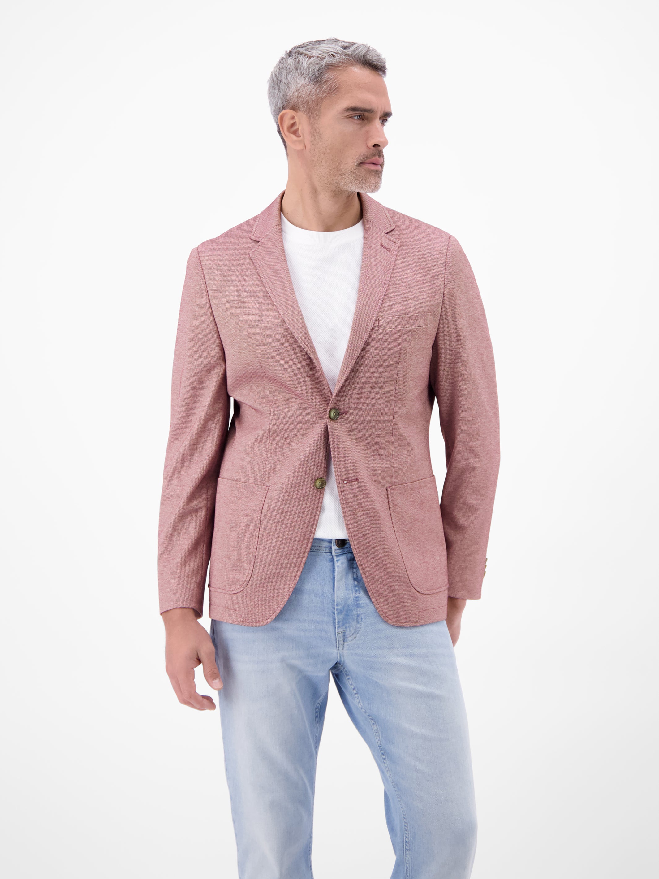 Leichter Jersey-Blazer mit bedrucktem Futter - Sakko