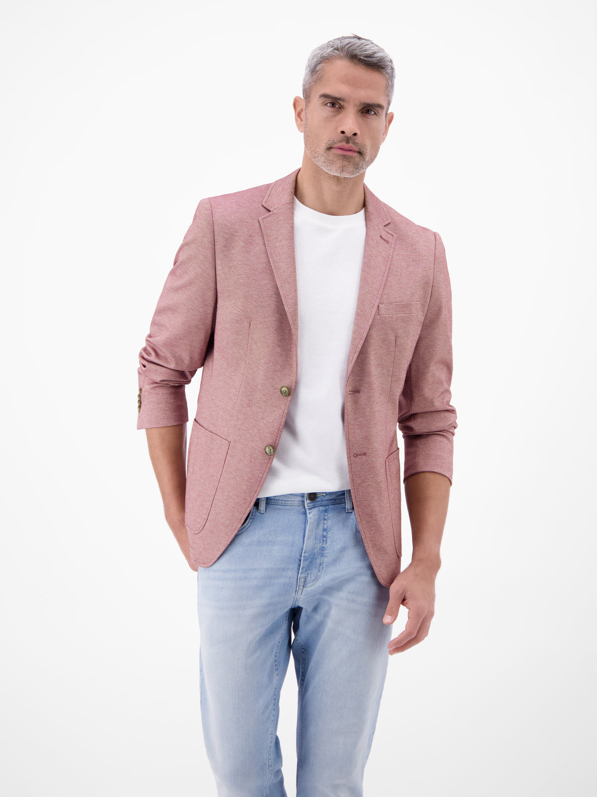 Leichter Jersey-Blazer mit bedrucktem Futter - Sakko