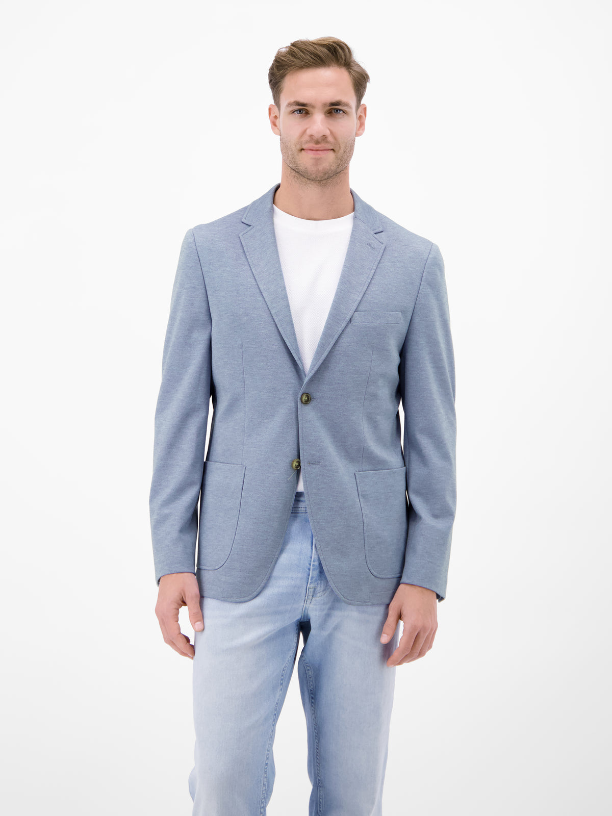 Leichter Jersey-Blazer mit bedrucktem Futter - Sakko