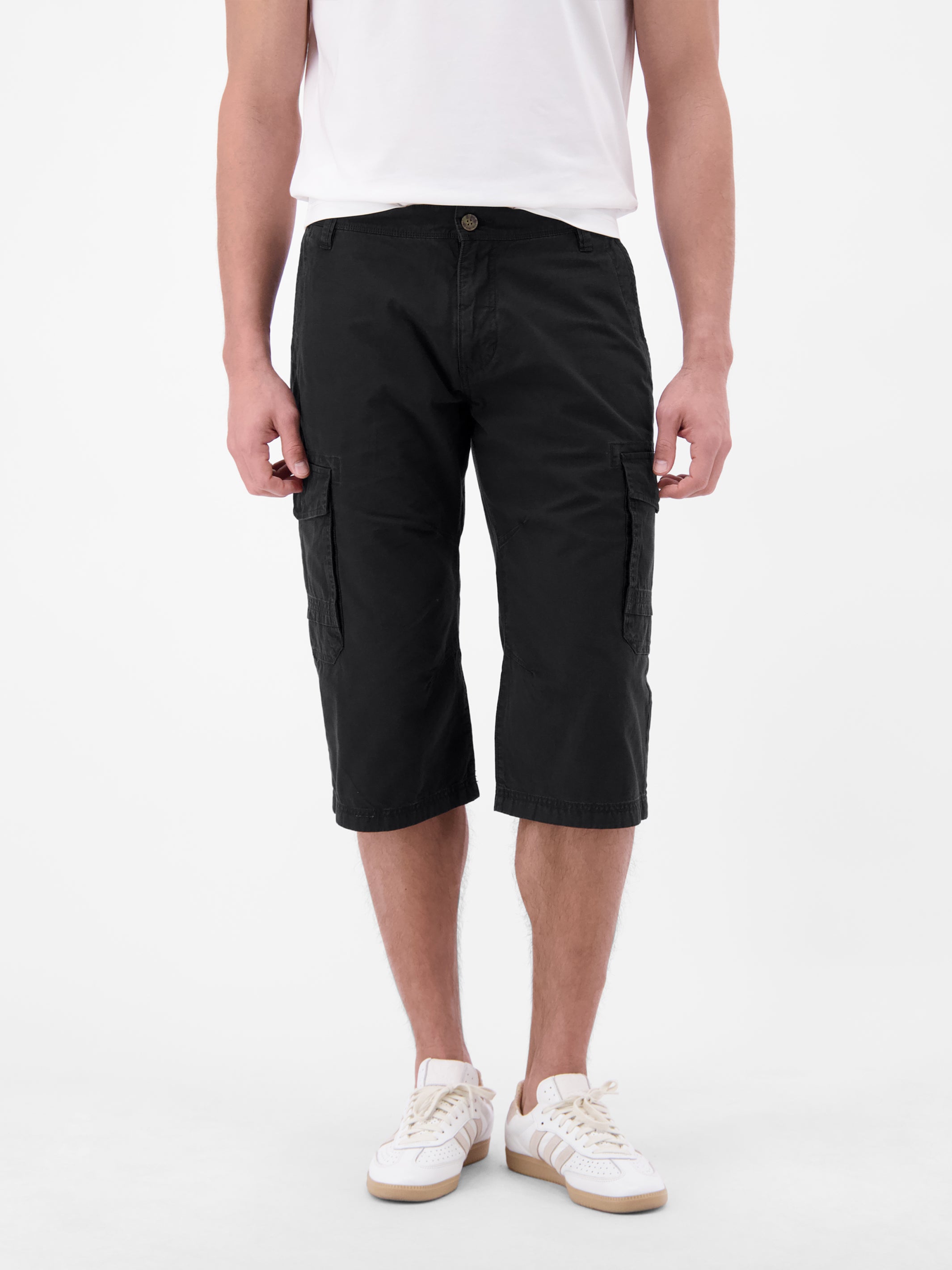 Bermuda mit Cargotaschen, lang geschnitten - Cargo Shorts