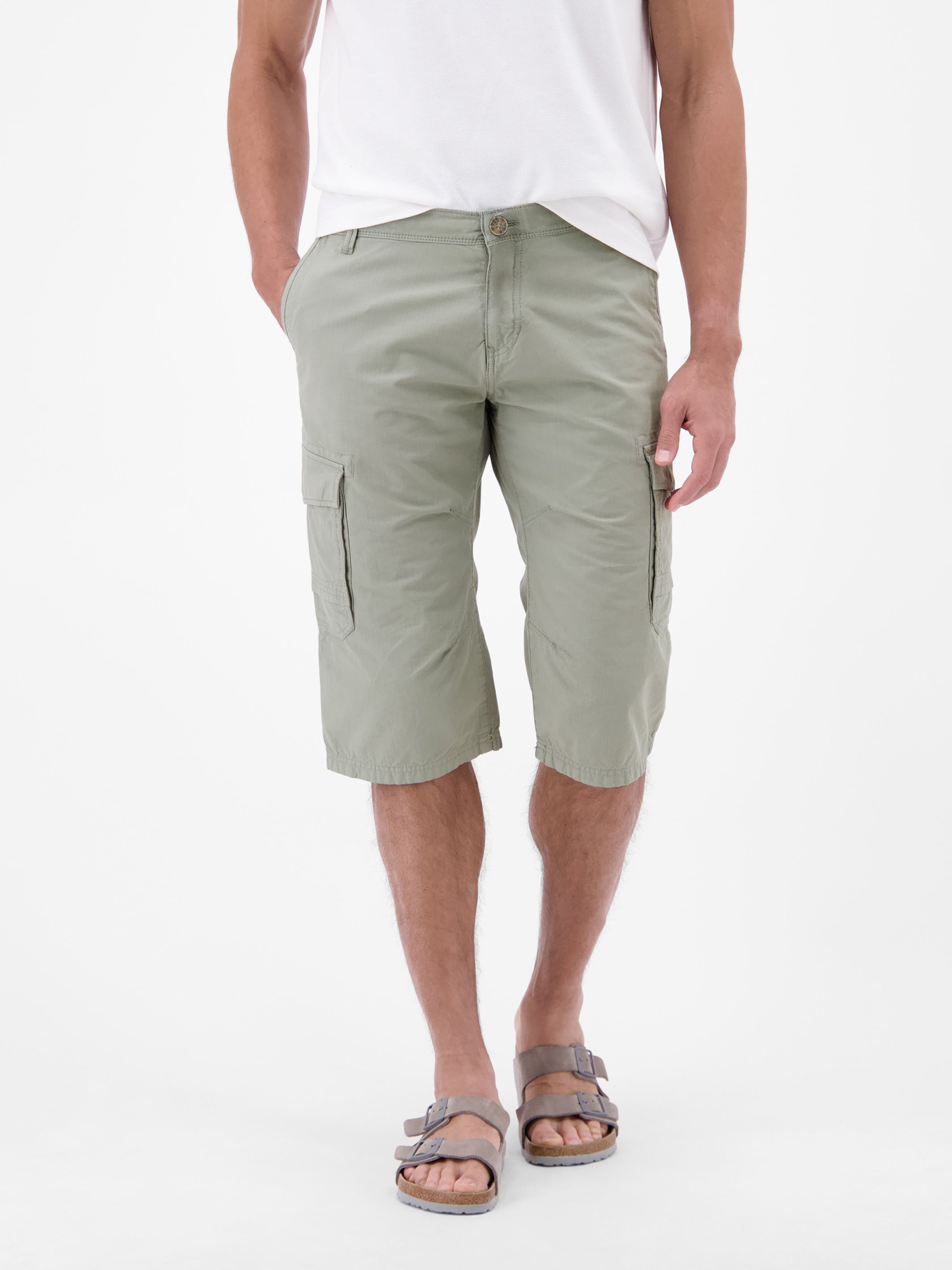 Bermuda mit Cargotaschen, lang geschnitten - Cargo Shorts