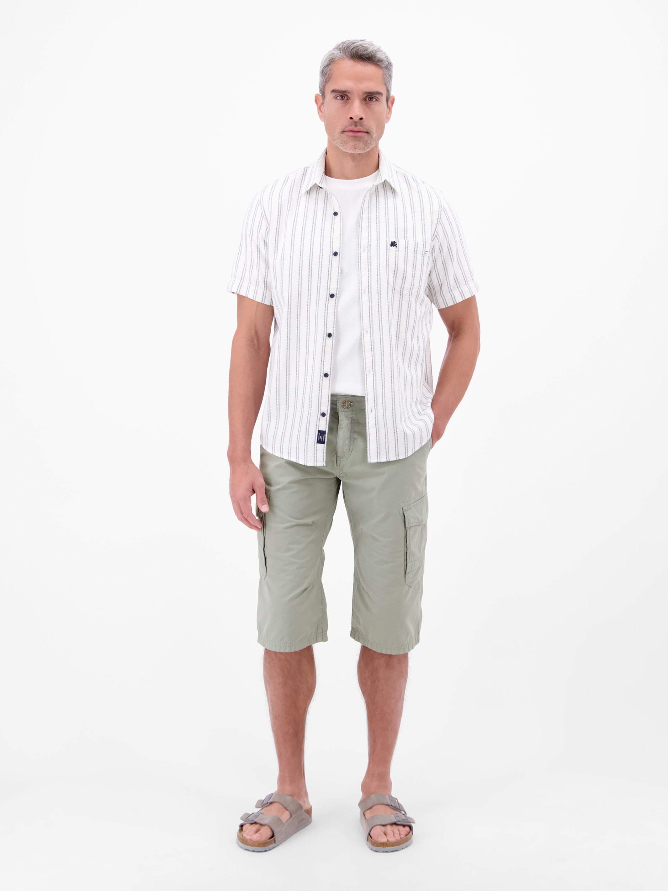 Bermuda mit Cargotaschen, lang geschnitten - Cargo Shorts