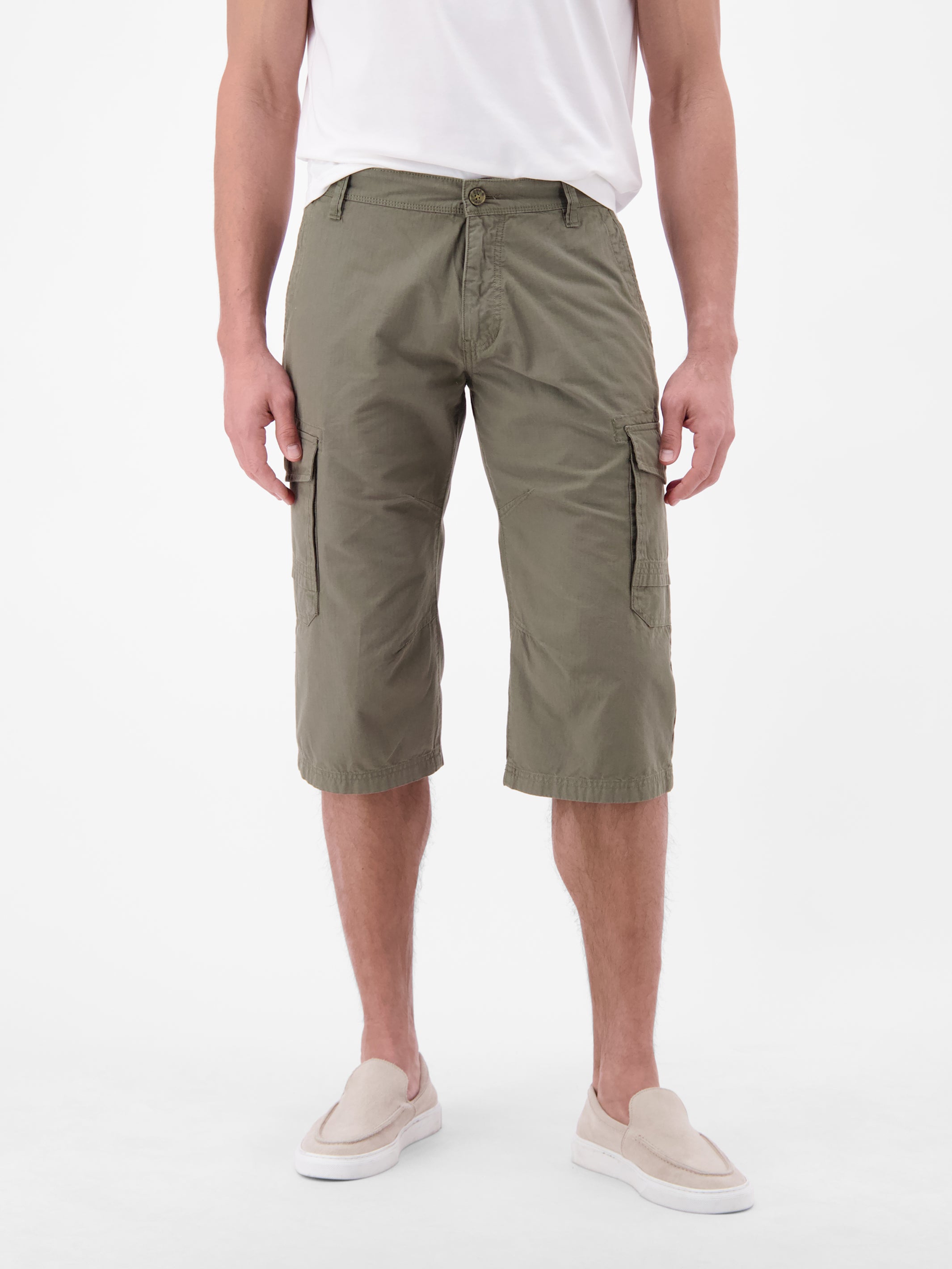 Bermuda mit Cargotaschen, lang geschnitten - Cargo Shorts