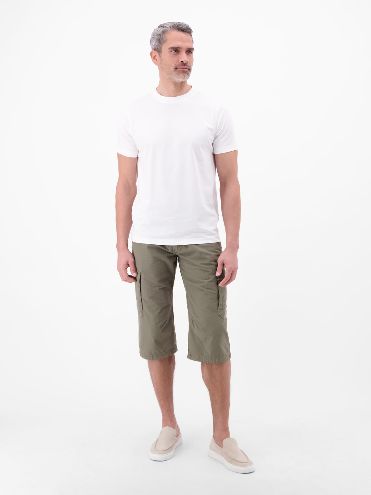 Bermuda mit Cargotaschen, lang geschnitten - Cargo Shorts