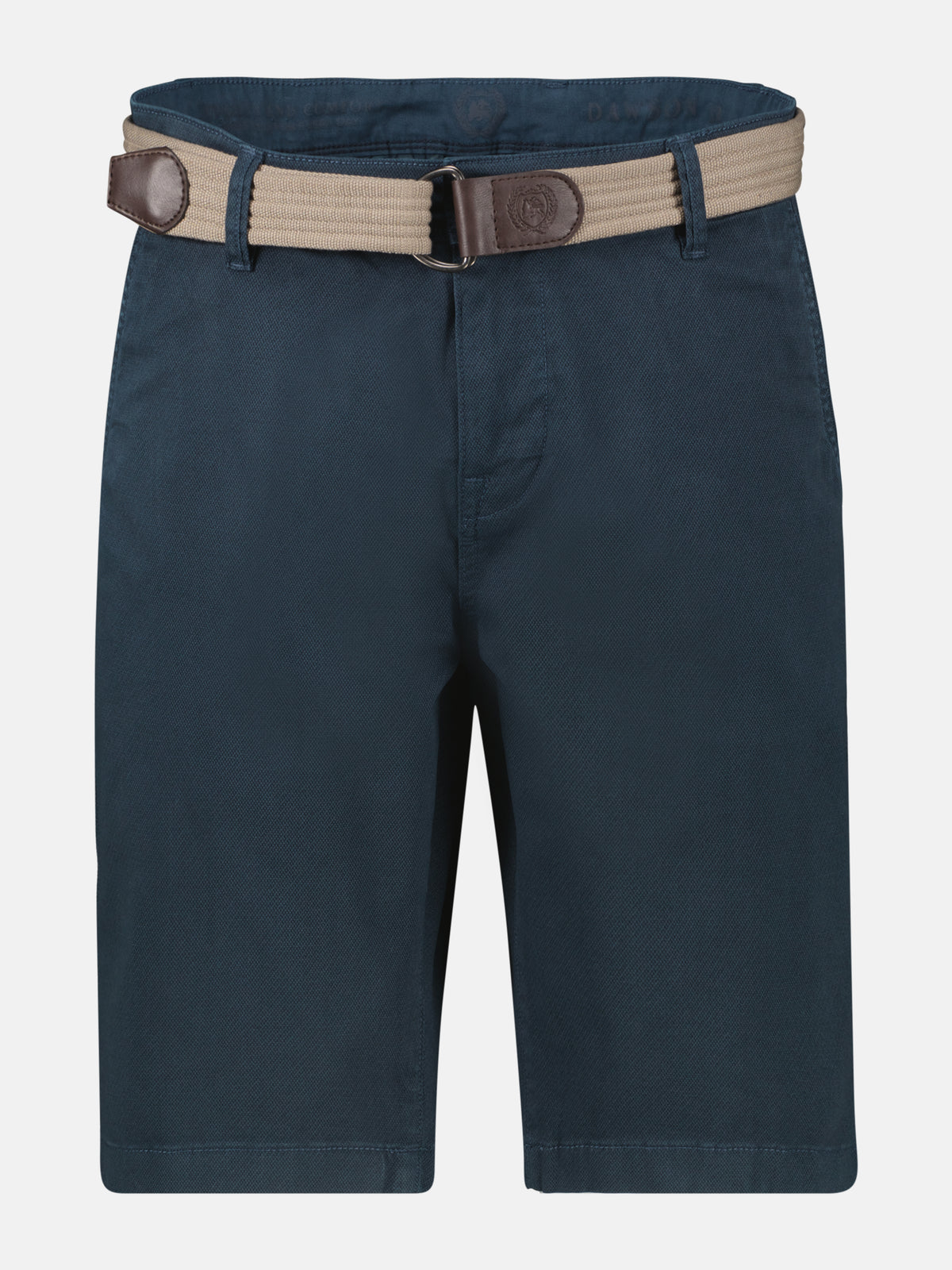 Bequeme Chino-Bermuda mit Gürtel und Minimalprint - Chino Shorts