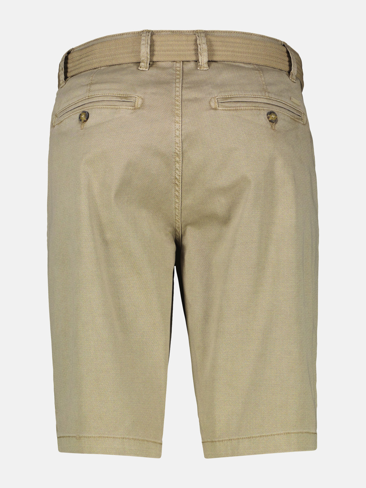 Bequeme Chino-Bermuda mit Gürtel und Minimalprint - Chino Shorts