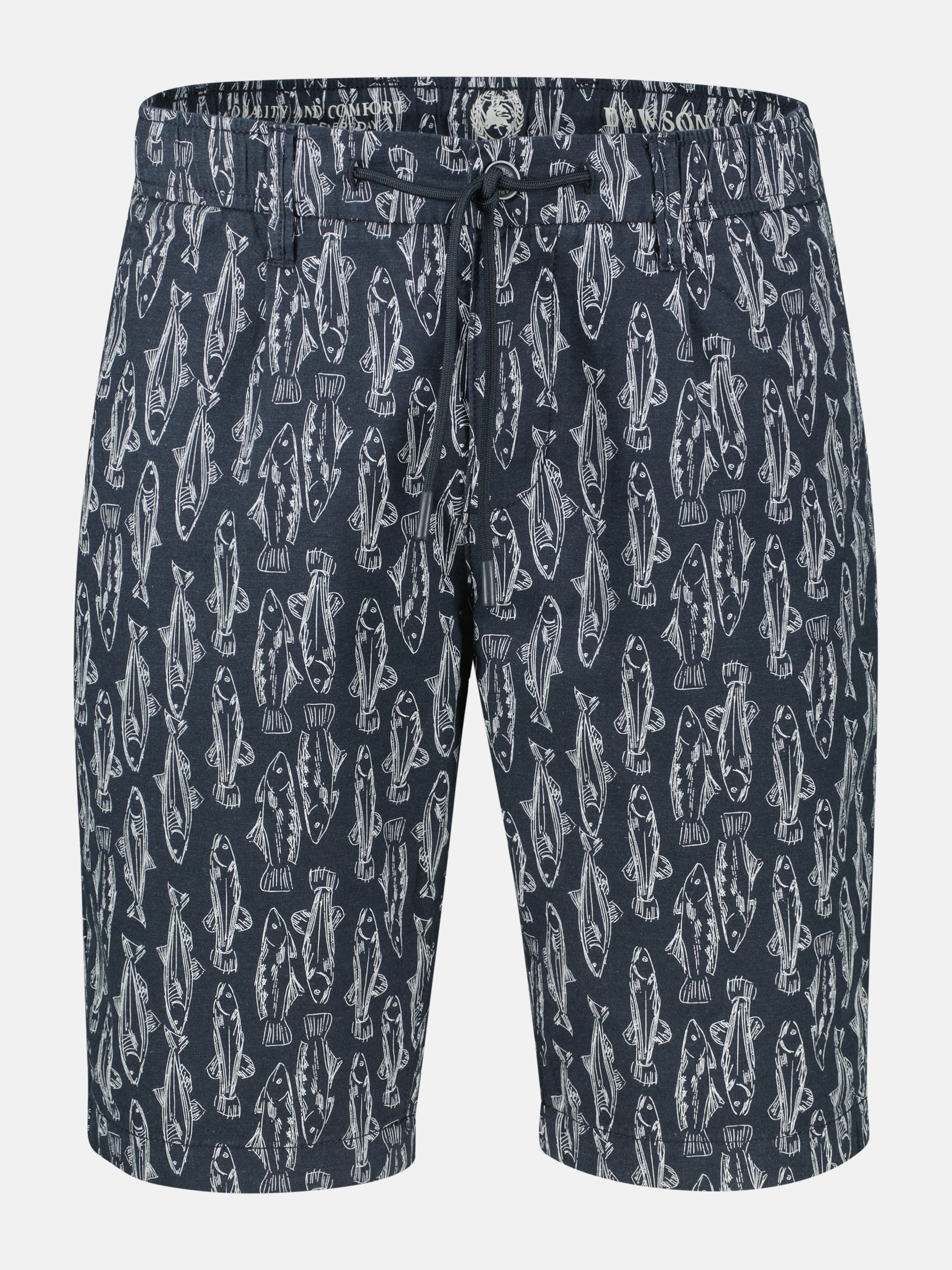 Leichte Chino-Bermuda mit marinem Print - Chino Shorts