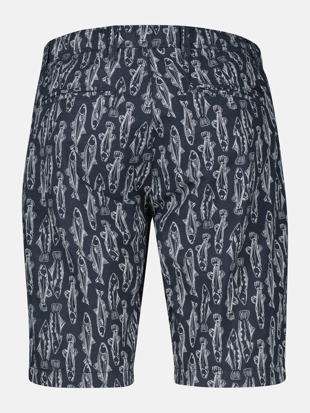 Leichte Chino-Bermuda mit marinem Print - Chino Shorts