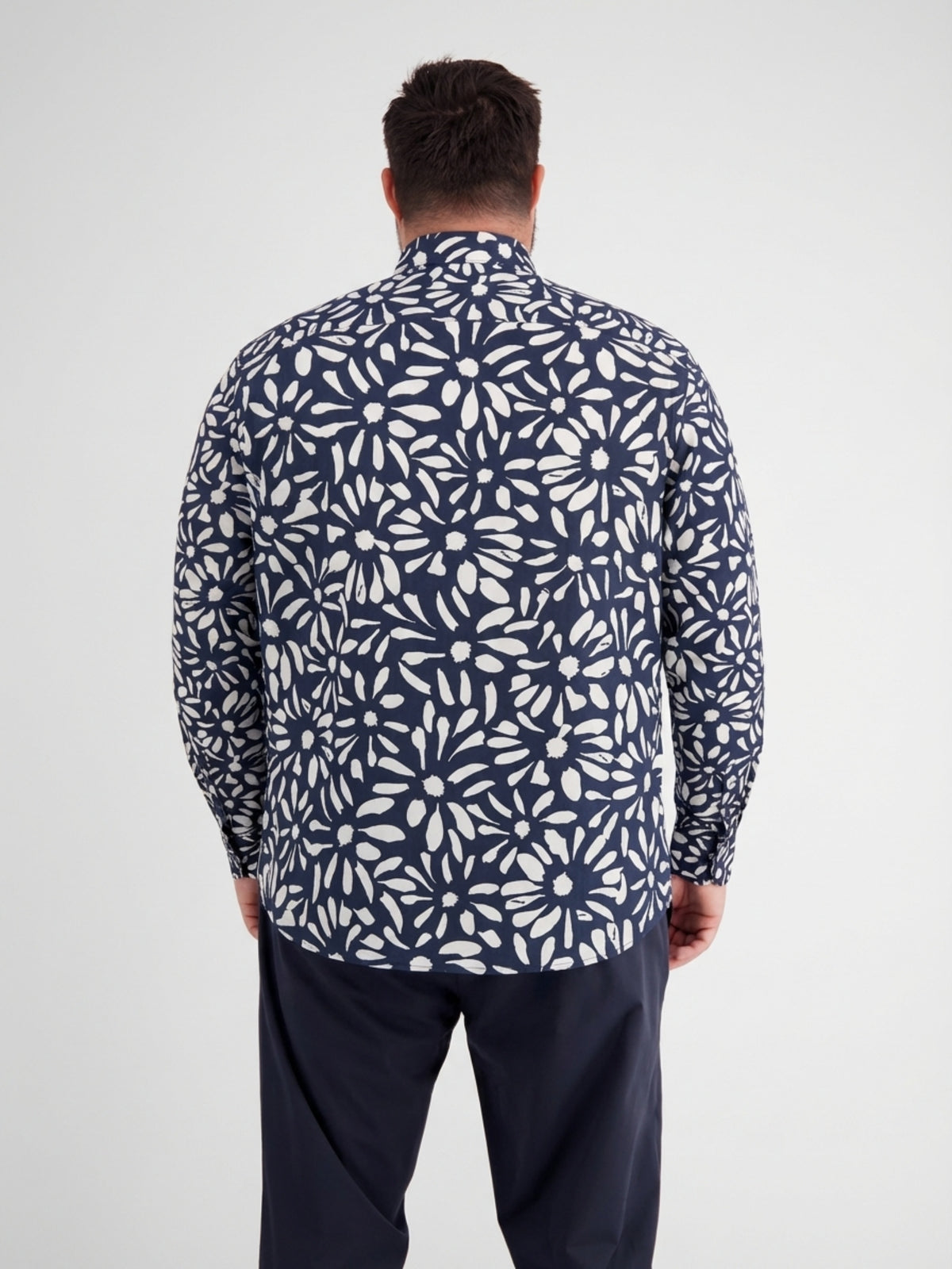 Langarmhemd mit floralem Print in großen Größen - Langarmhemd