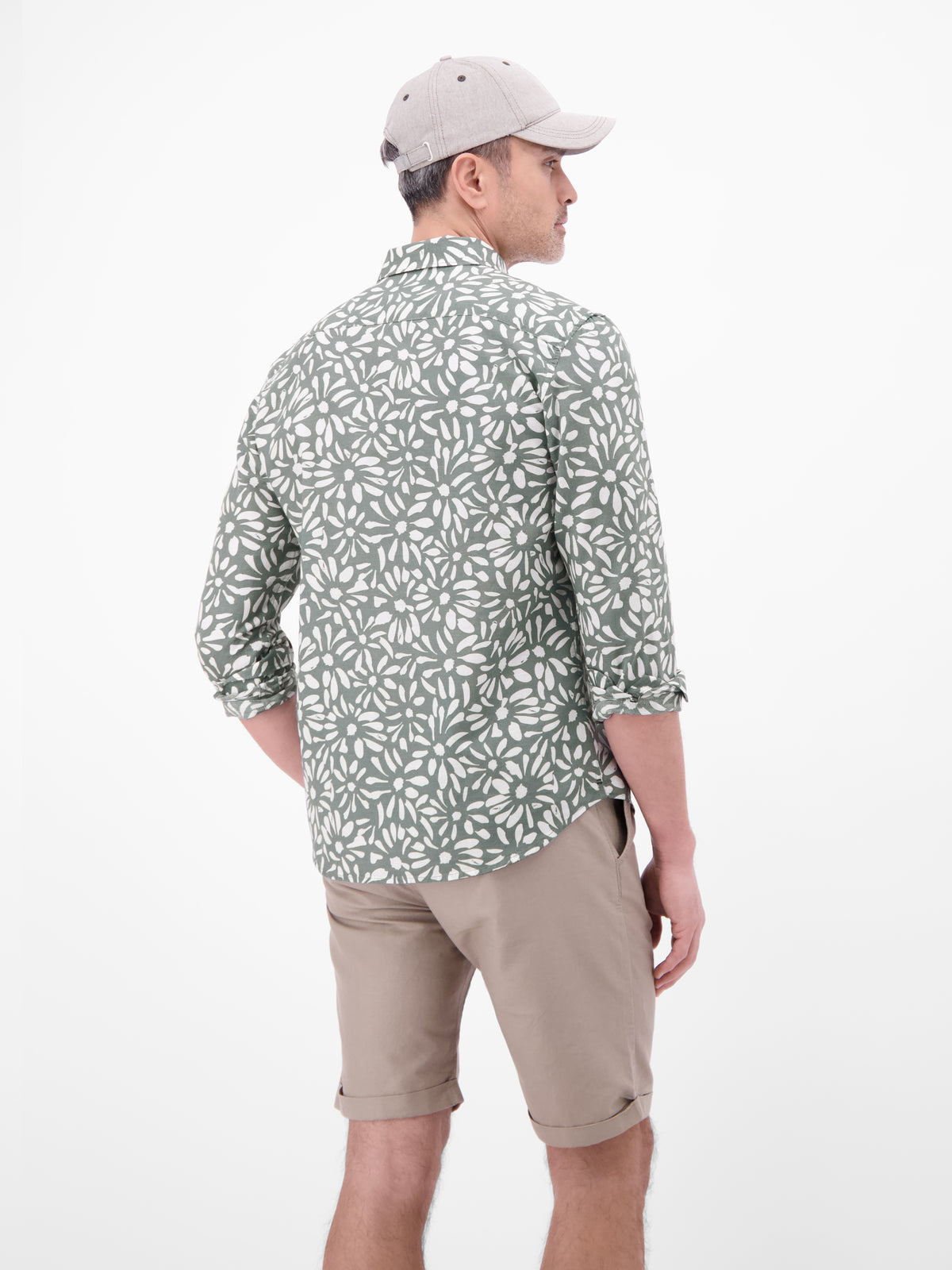 Langarmhemd mit floralem Print aus Mischgewebe - Langarmhemd