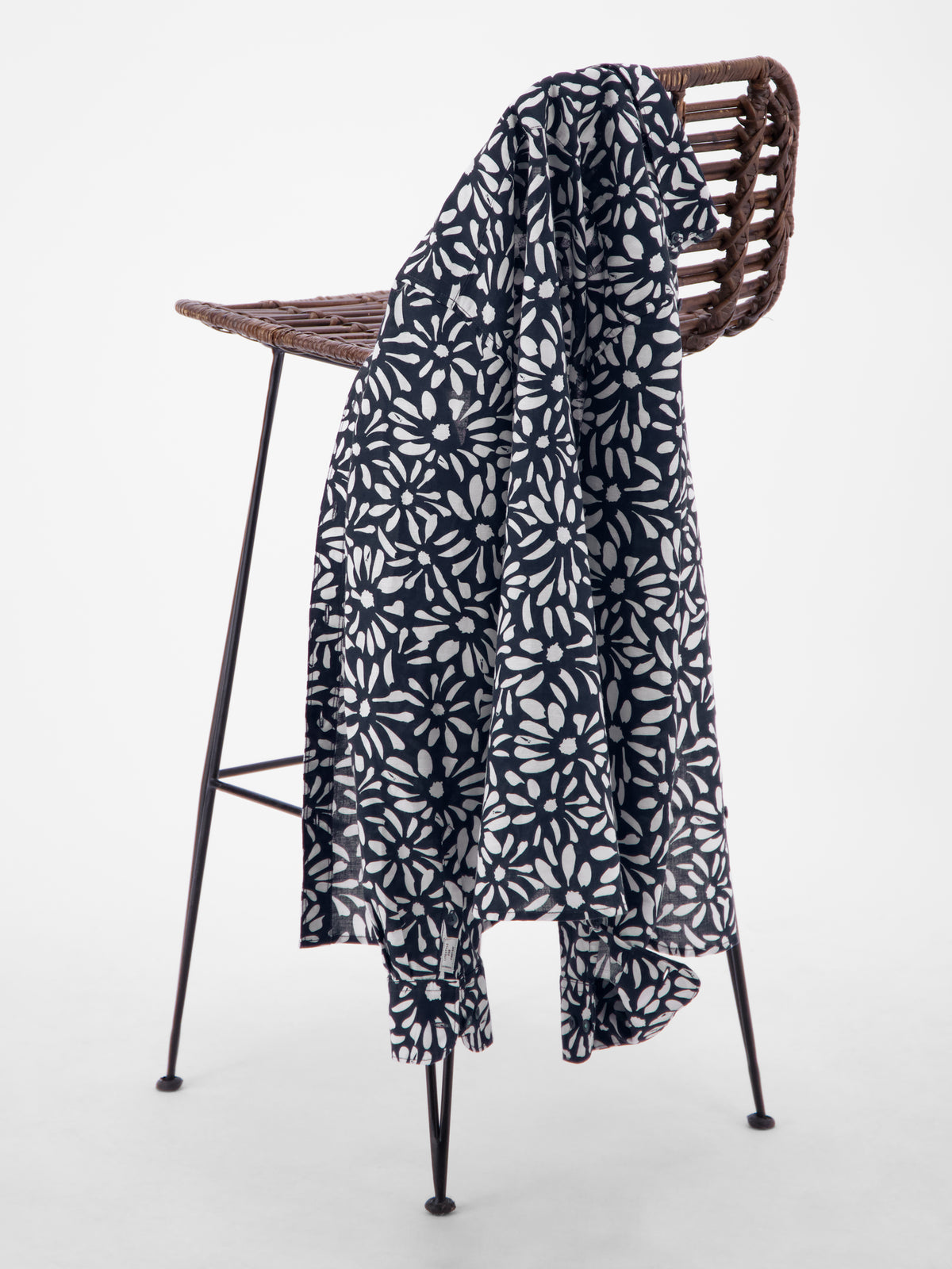 Langarmhemd mit floralem Print aus Mischgewebe - Langarmhemd