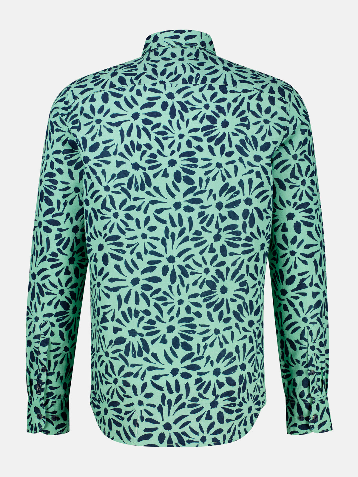 Langarmhemd mit floralem Print aus Mischgewebe - 