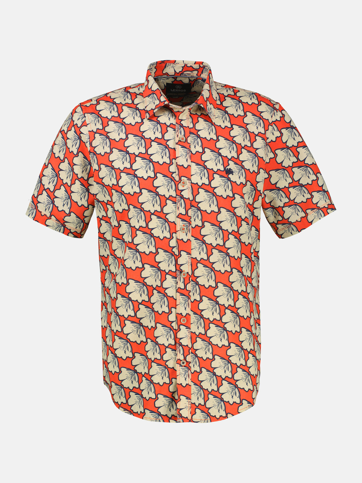 Kurzarmhemd mit floralem All-over-Print - Kurzarmhemd