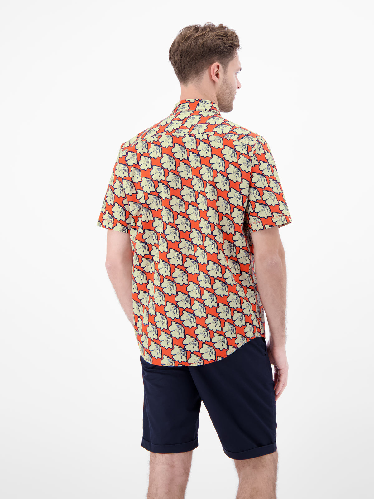 Kurzarmhemd mit floralem All-over-Print - Kurzarmhemd