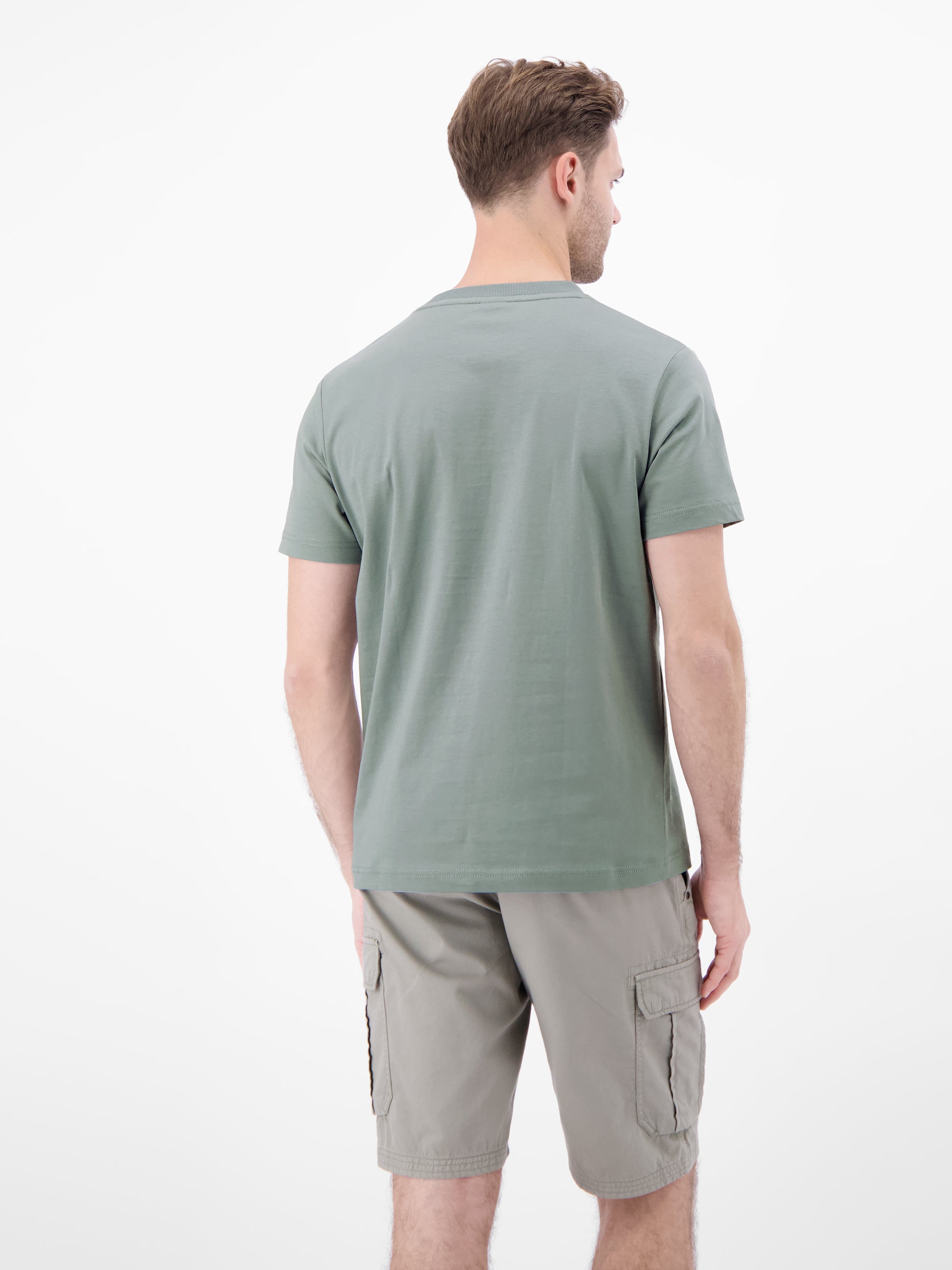 T-Shirt aus 100 % Baumwolle mit Brustprint - T-Shirt Rundhals