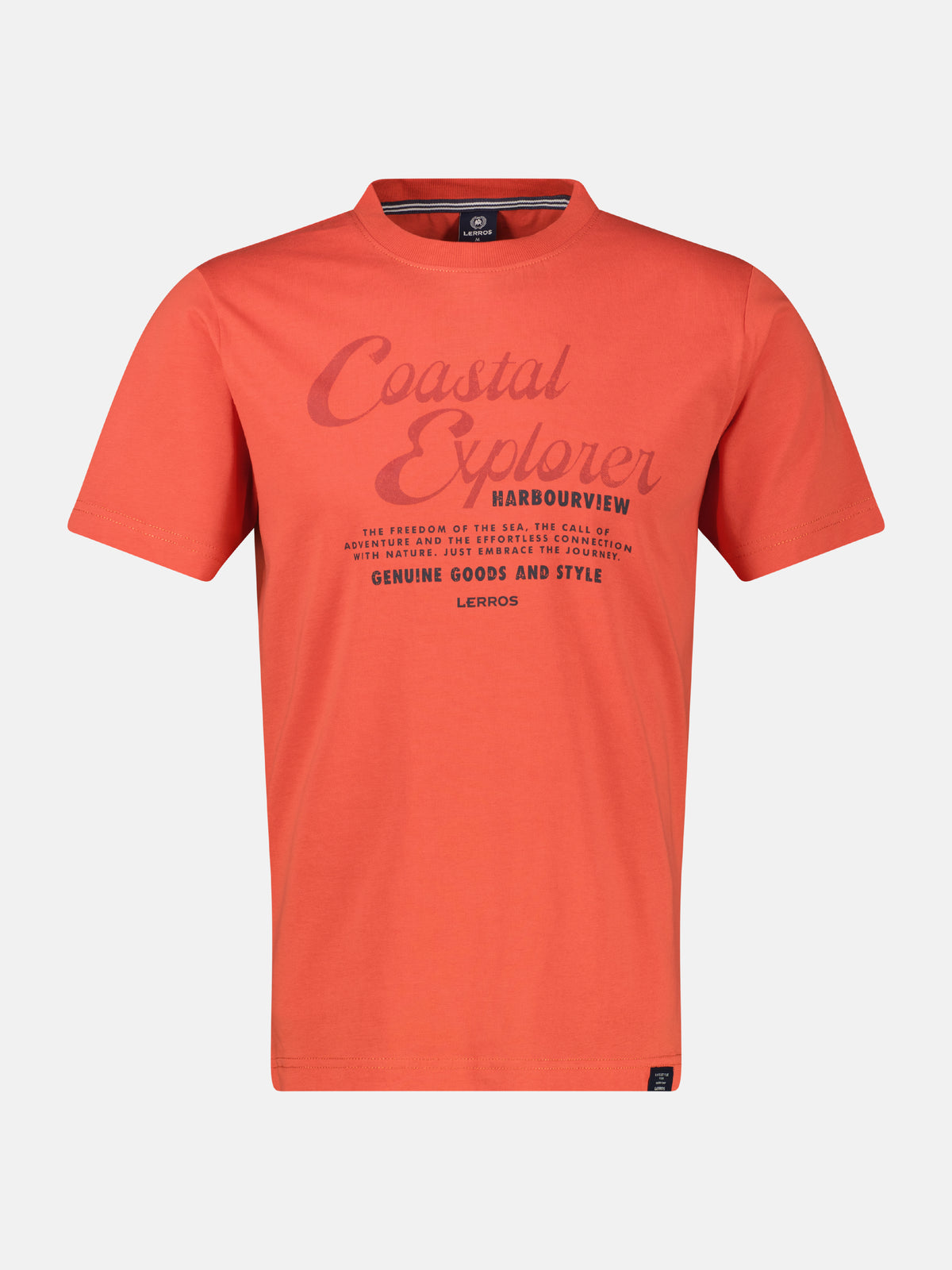 T-Shirt aus 100 % Baumwolle mit Brustprint - T-Shirt Rundhals