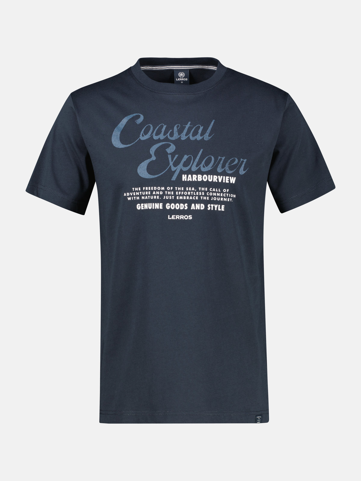 T-Shirt aus 100 % Baumwolle mit Brustprint - T-Shirt Rundhals