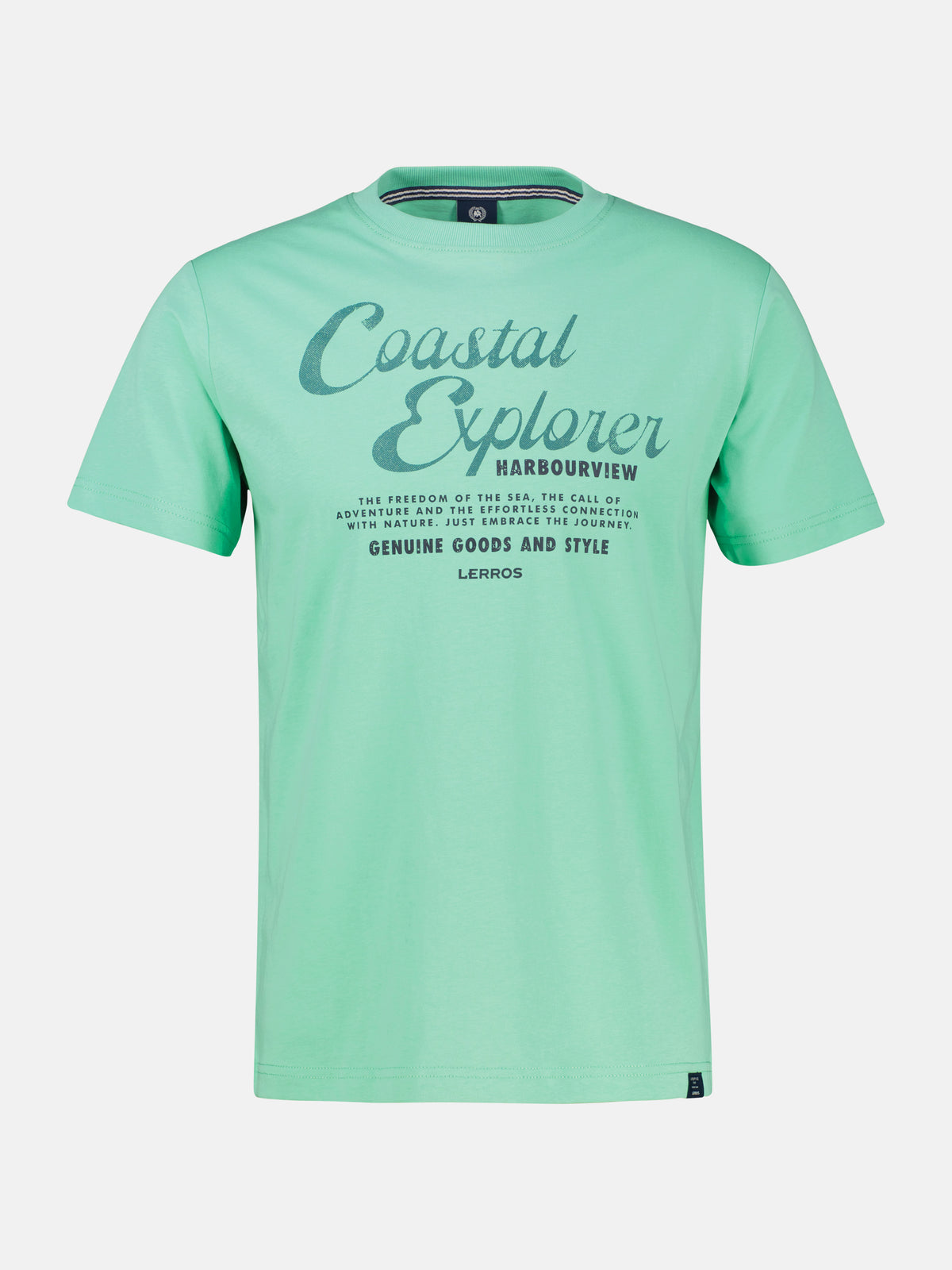 T-Shirt aus 100 % Baumwolle mit Brustprint - T-Shirt Rundhals