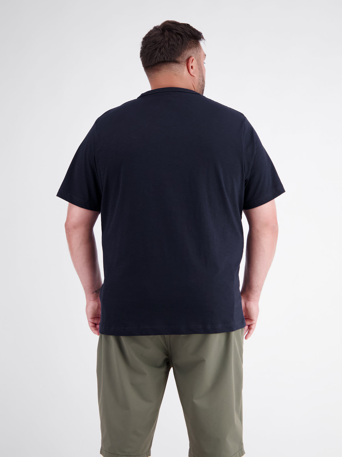 T-shirt with O-neck in plus sizes