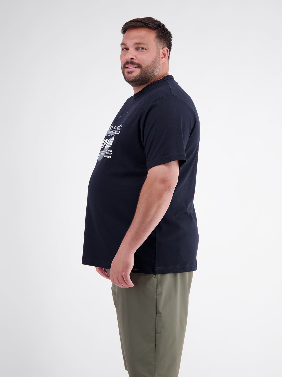T-shirt with O-neck in plus sizes
