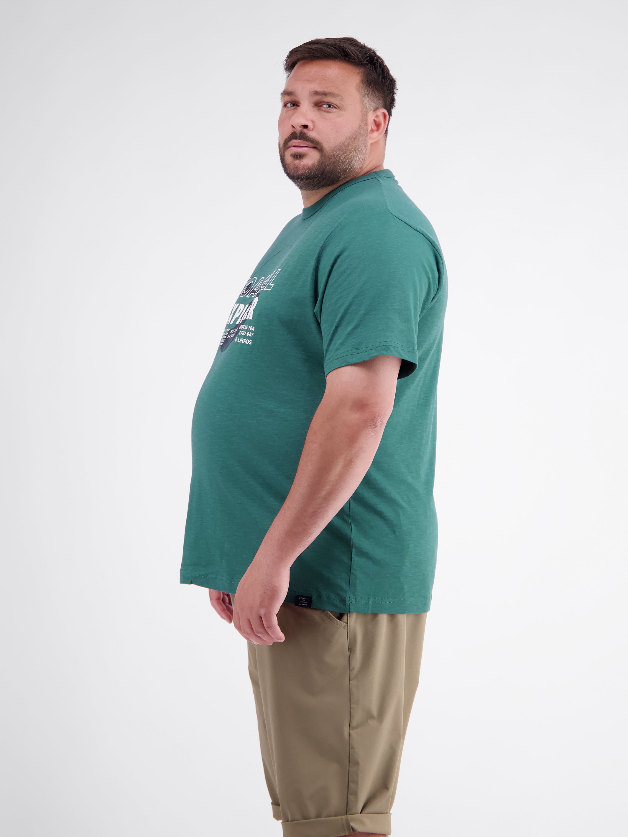 T-shirt with O-neck in plus sizes