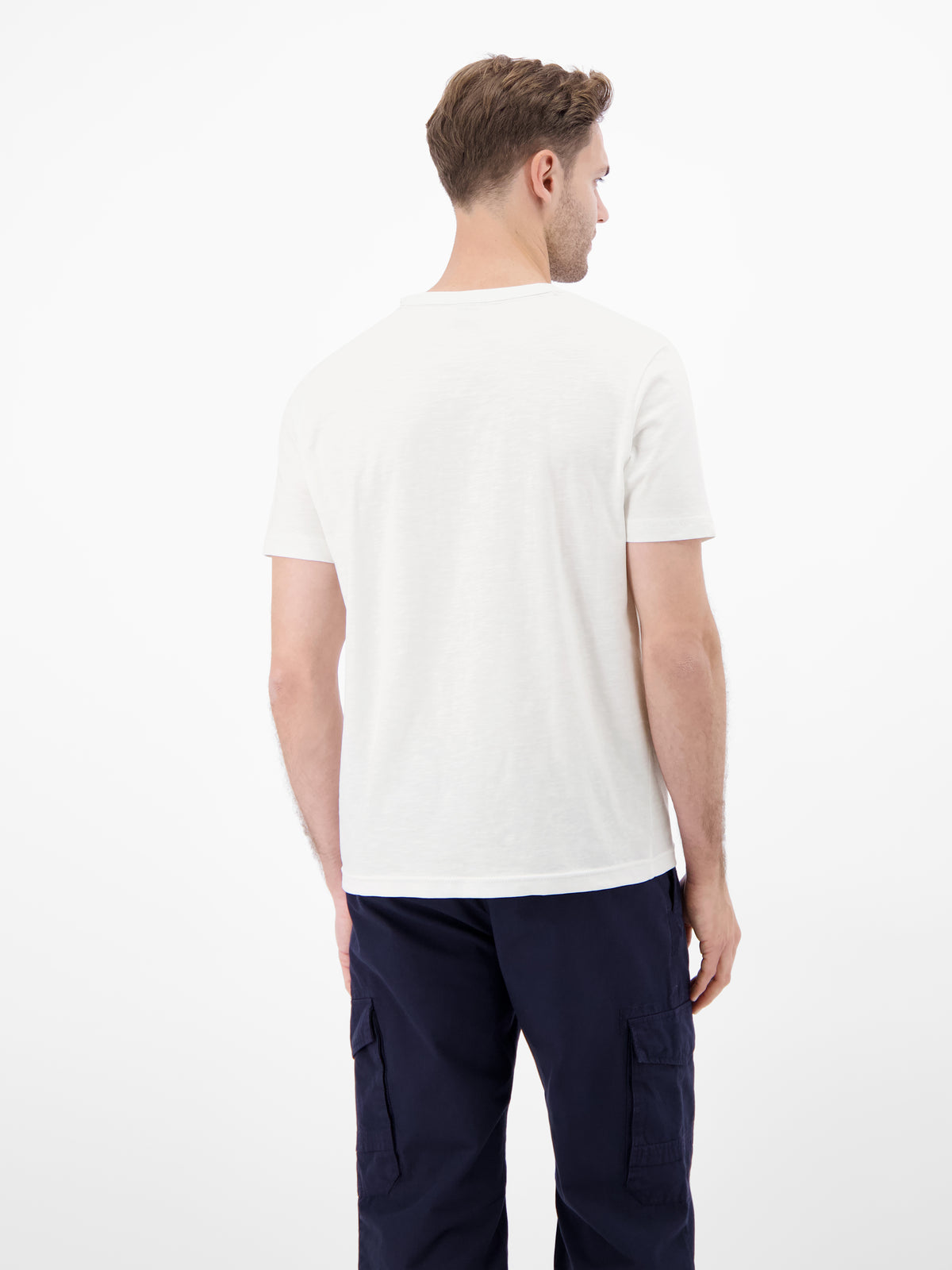T-Shirt mit Brustprint und Rundhalsausschnitt - T-Shirt Rundhals