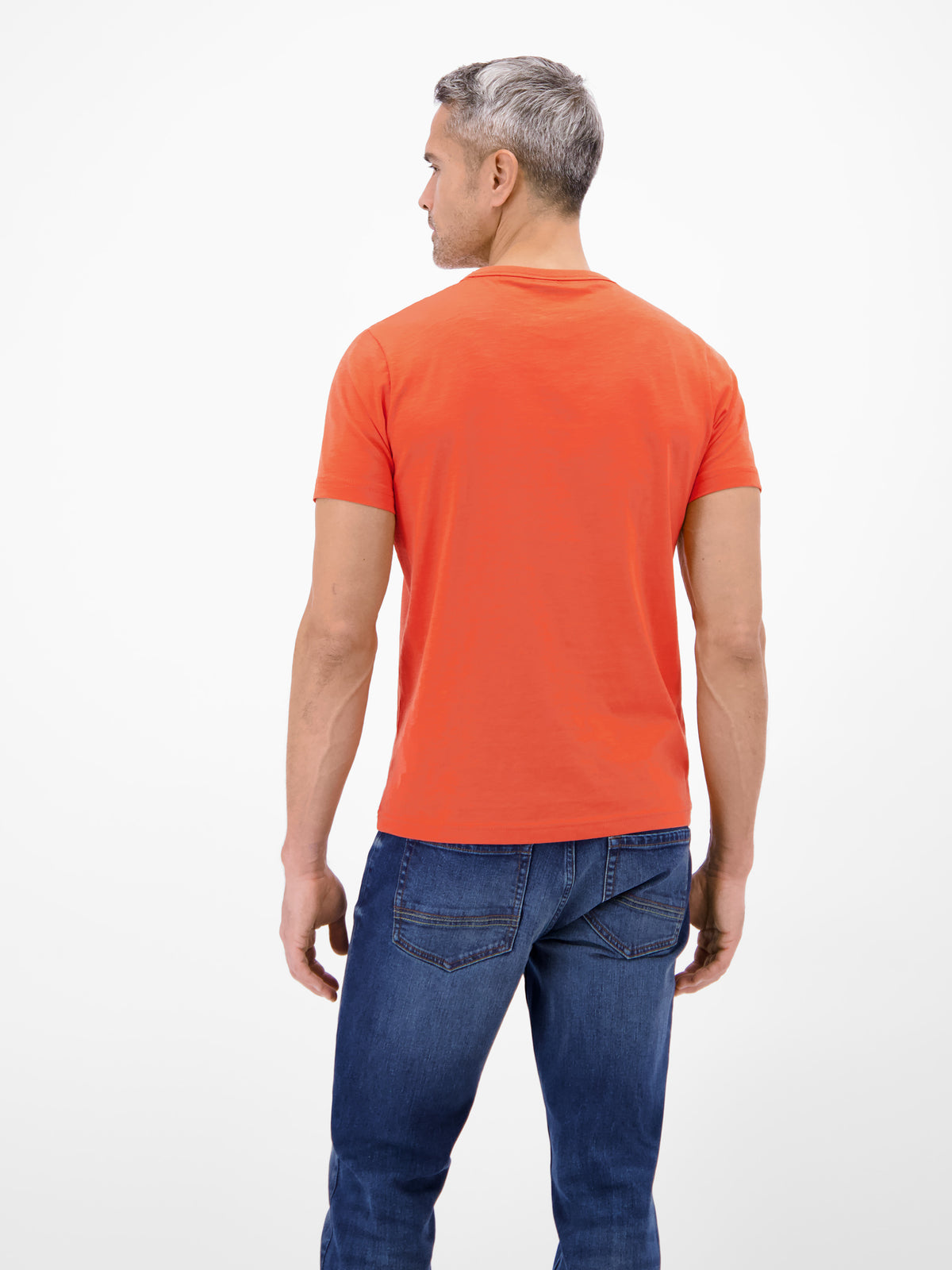 T-Shirt mit Brustprint und Rundhalsausschnitt - T-Shirt Rundhals