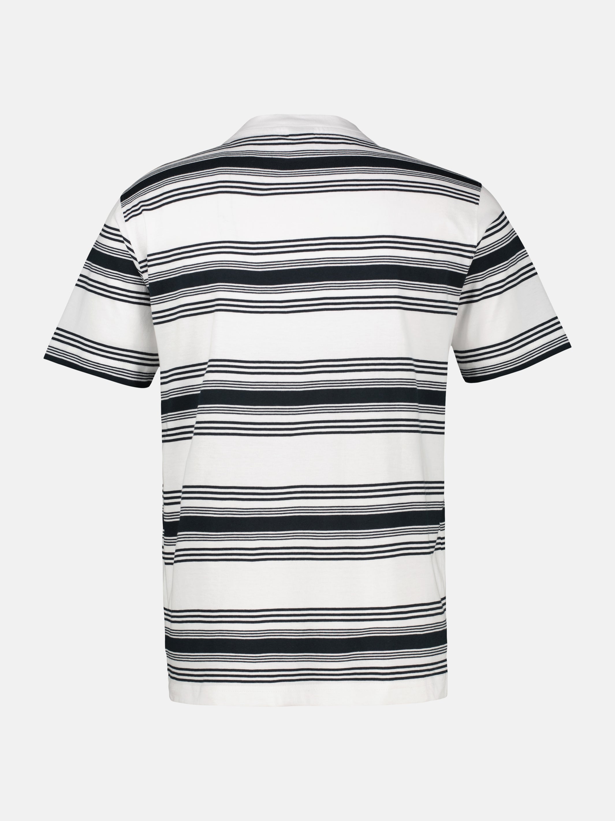 T-Shirt im Streifenlook mit O-Neck - T-Shirt Rundhals