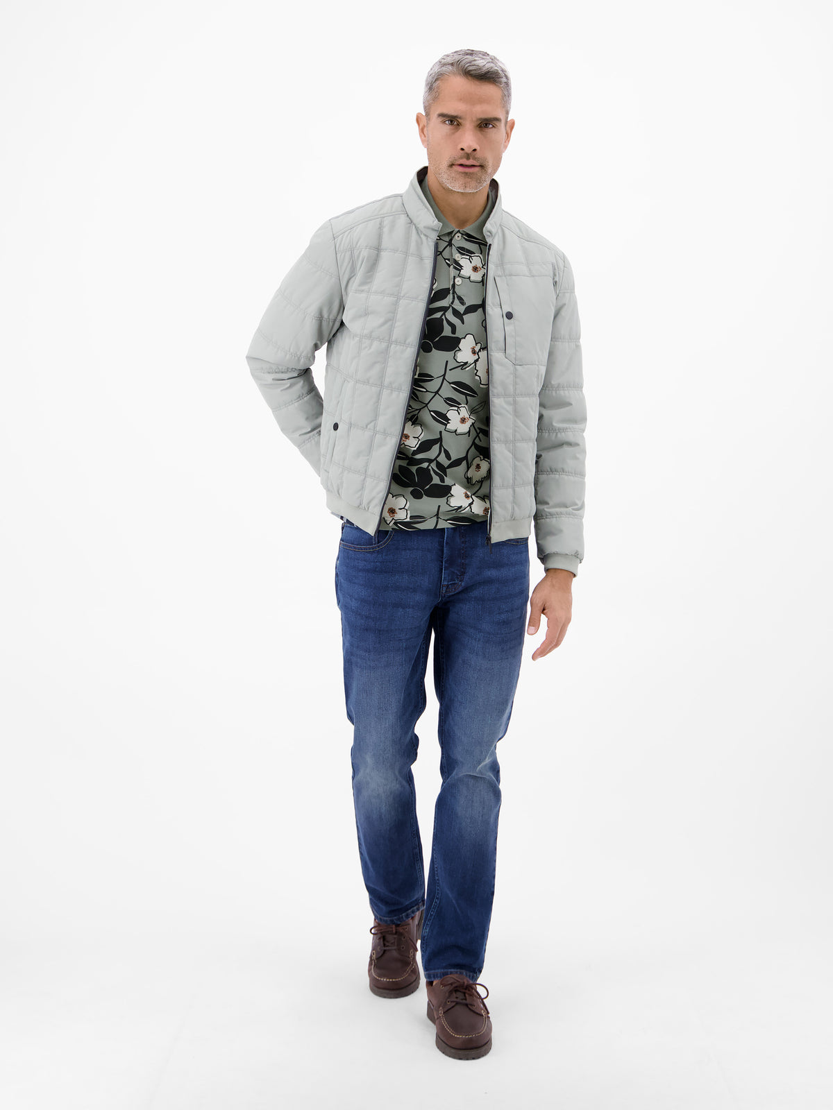 Poloshirt mit floralem Print aus 100% Baumwolle - Polo Shirt Kurzarm