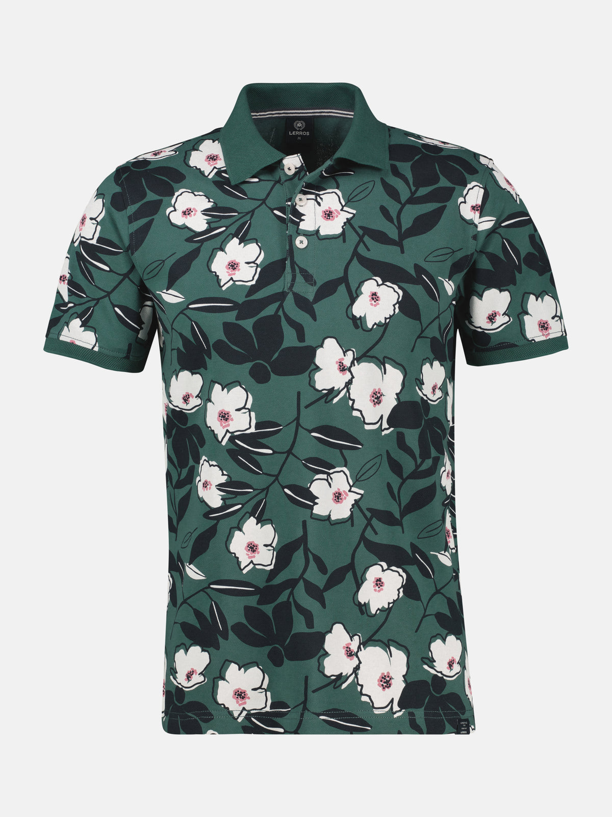 Poloshirt mit floralem Print aus 100% Baumwolle - Polo Shirt Kurzarm