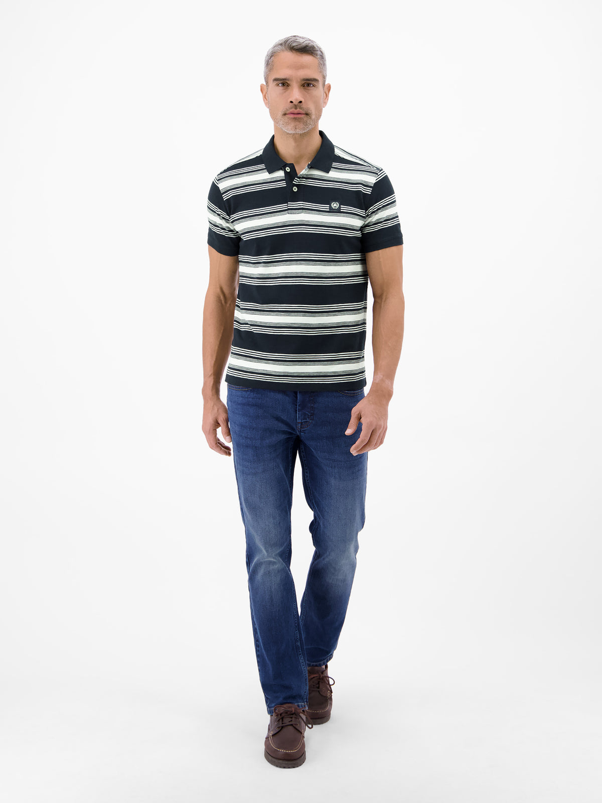 Gestreiftes Poloshirt aus 100% Baumwolle - Polo Shirt Kurzarm