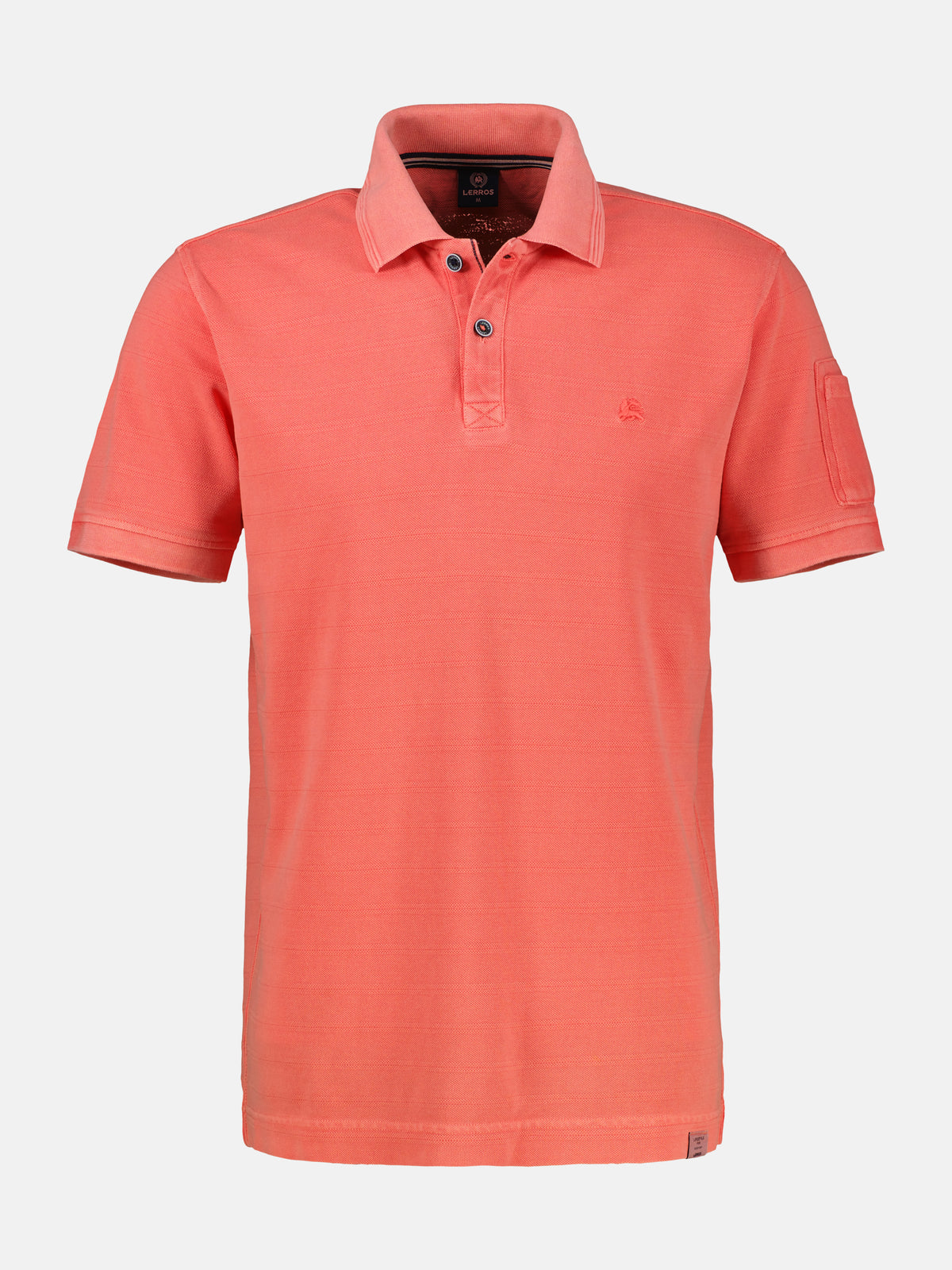 Poloshirt, unifarben aus gestreiftem Piqué-Gewebe - Polo Shirt Kurzarm