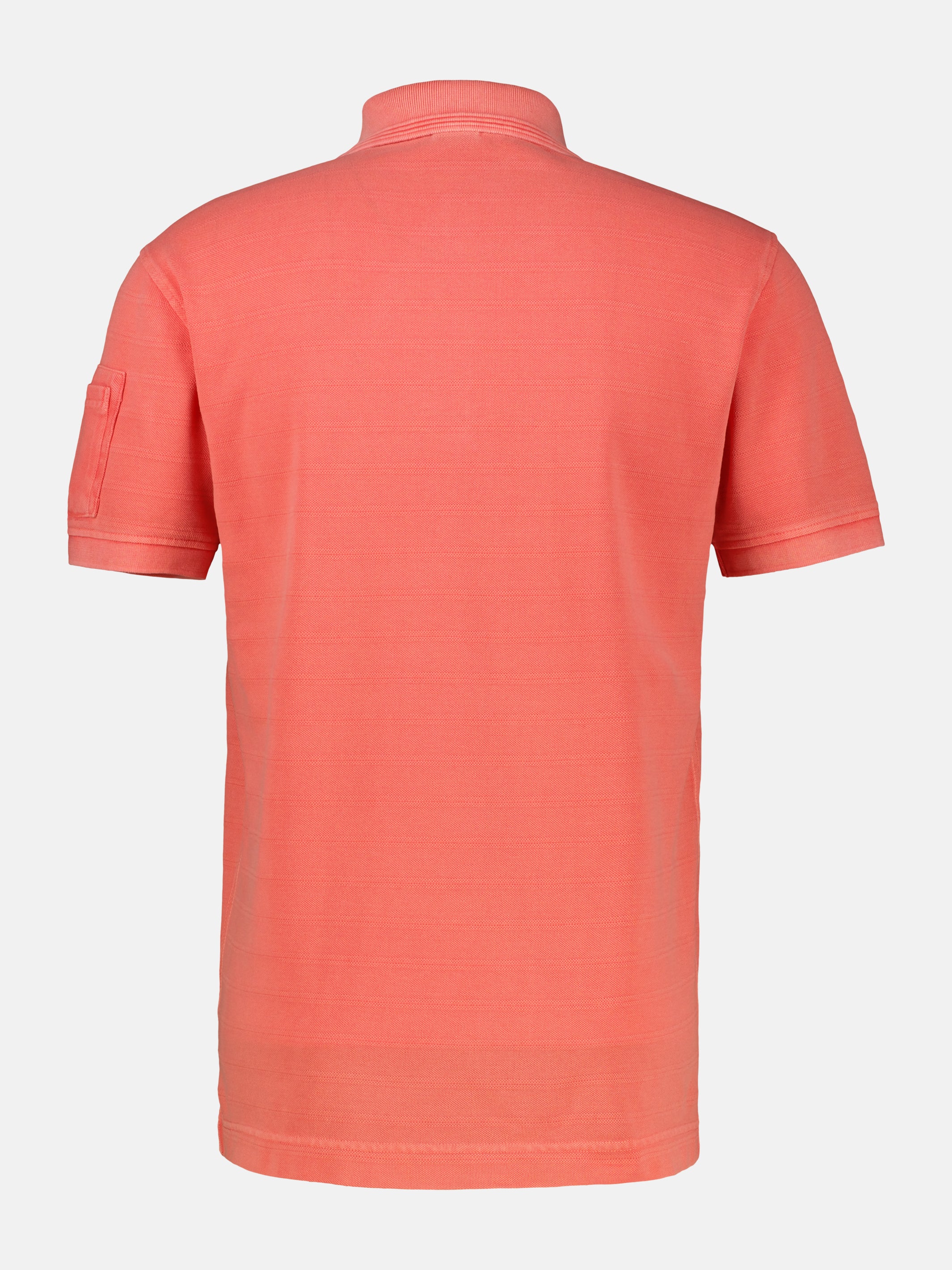 Poloshirt, unifarben aus gestreiftem Piqué-Gewebe - Polo Shirt Kurzarm