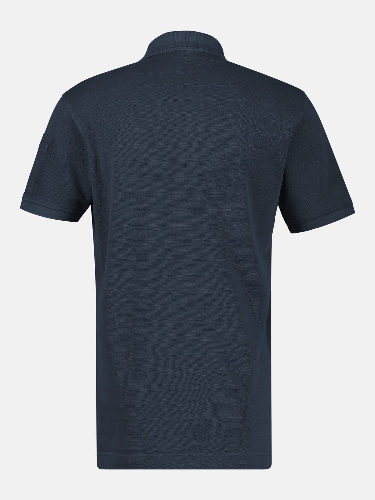 Poloshirt, unifarben aus gestreiftem Piqué-Gewebe - Polo Shirt Kurzarm