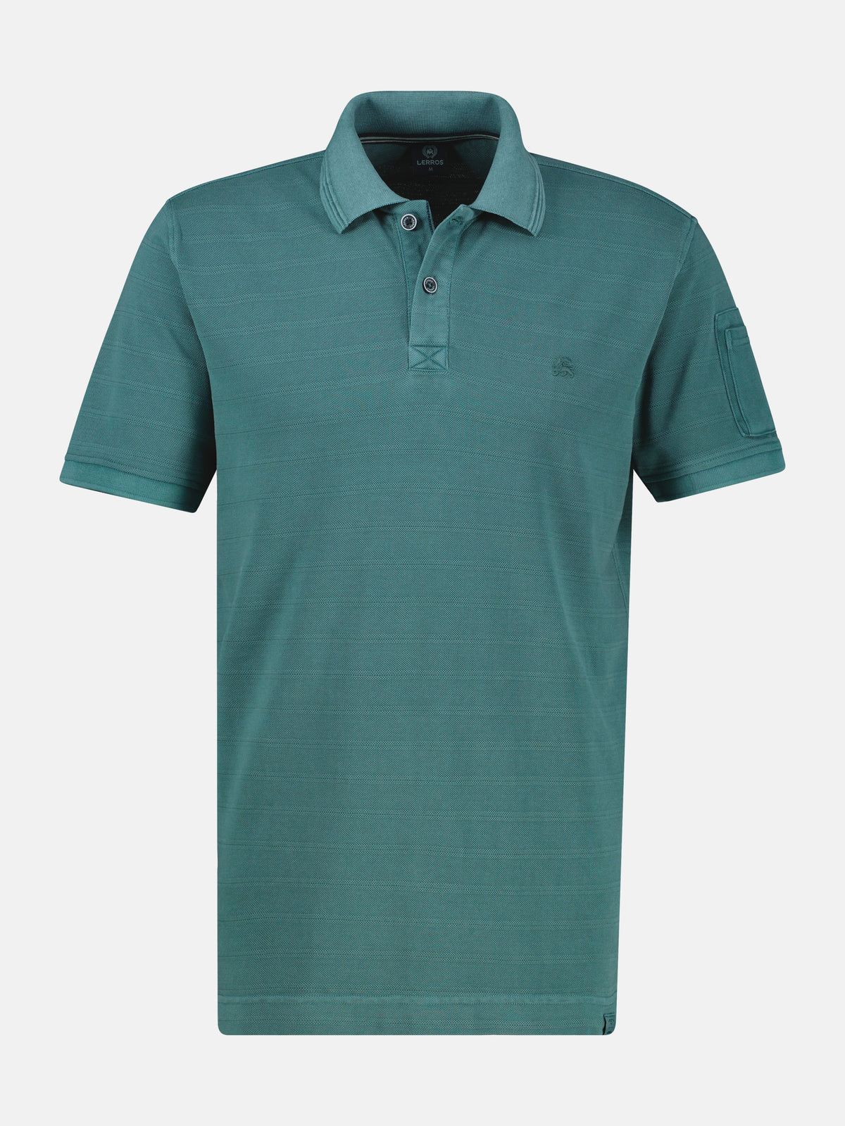 Poloshirt, unifarben aus gestreiftem Piqué-Gewebe - Polo Shirt Kurzarm