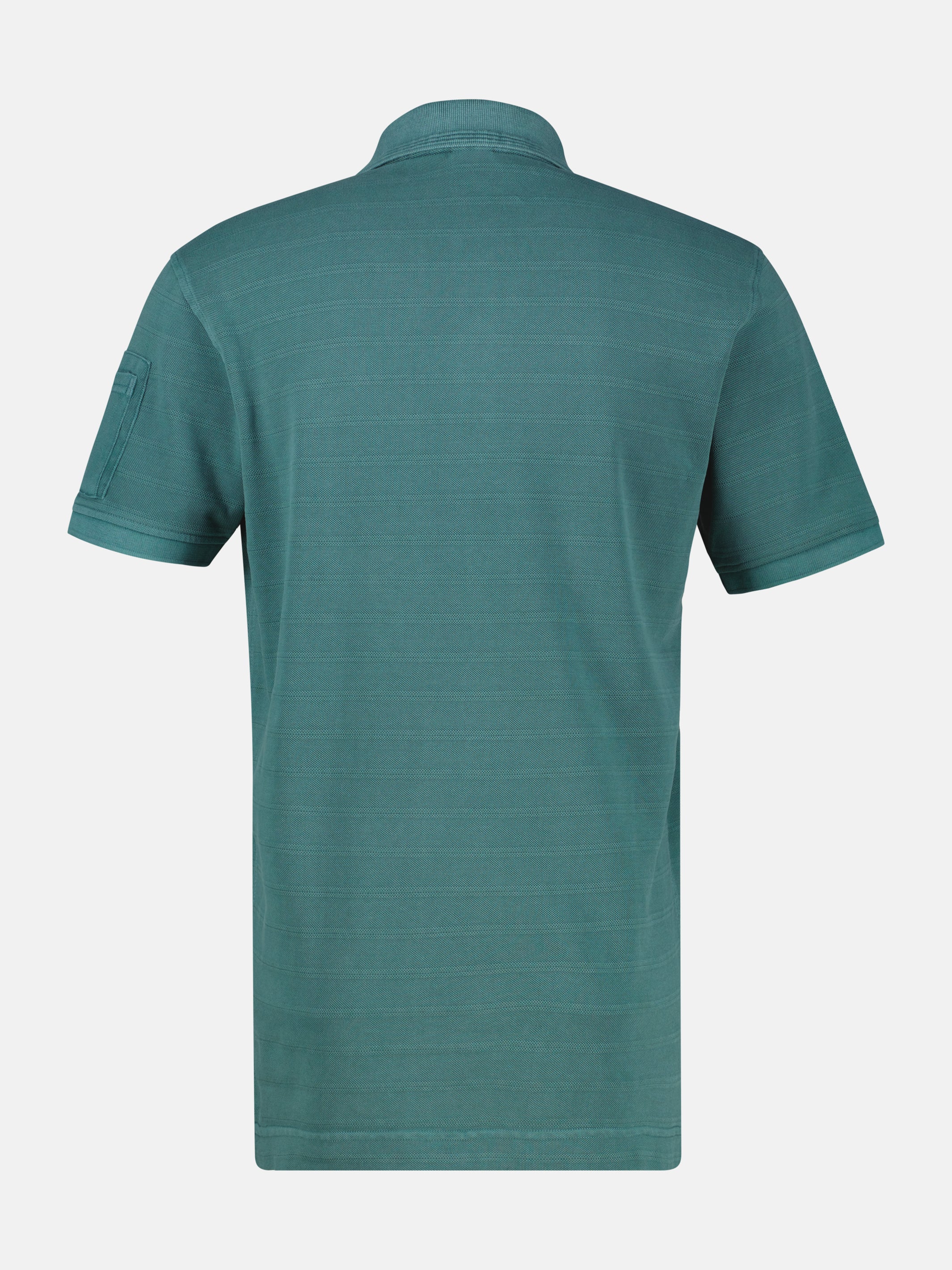 Poloshirt, unifarben aus gestreiftem Piqué-Gewebe - Polo Shirt Kurzarm