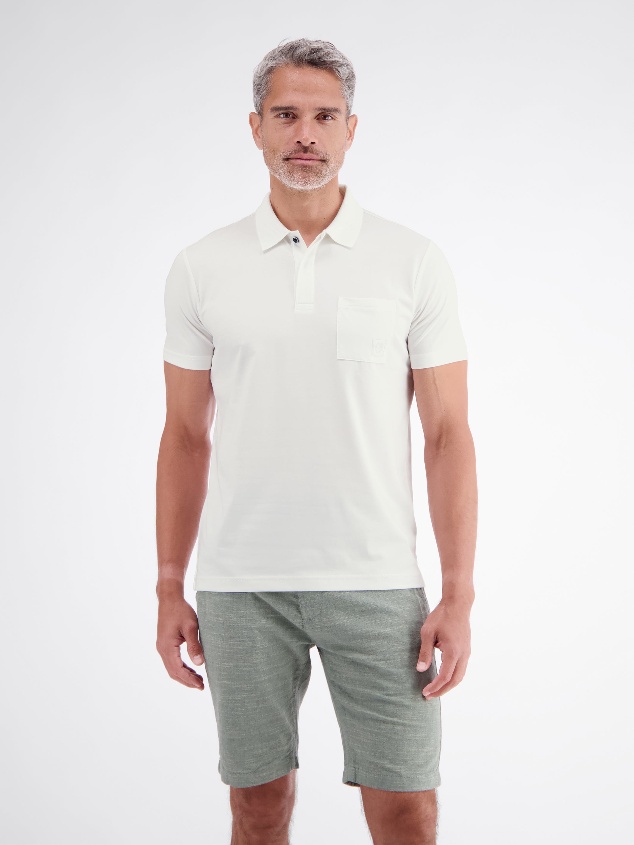Cool & Dry polo shirt, solid color with flat knit collar