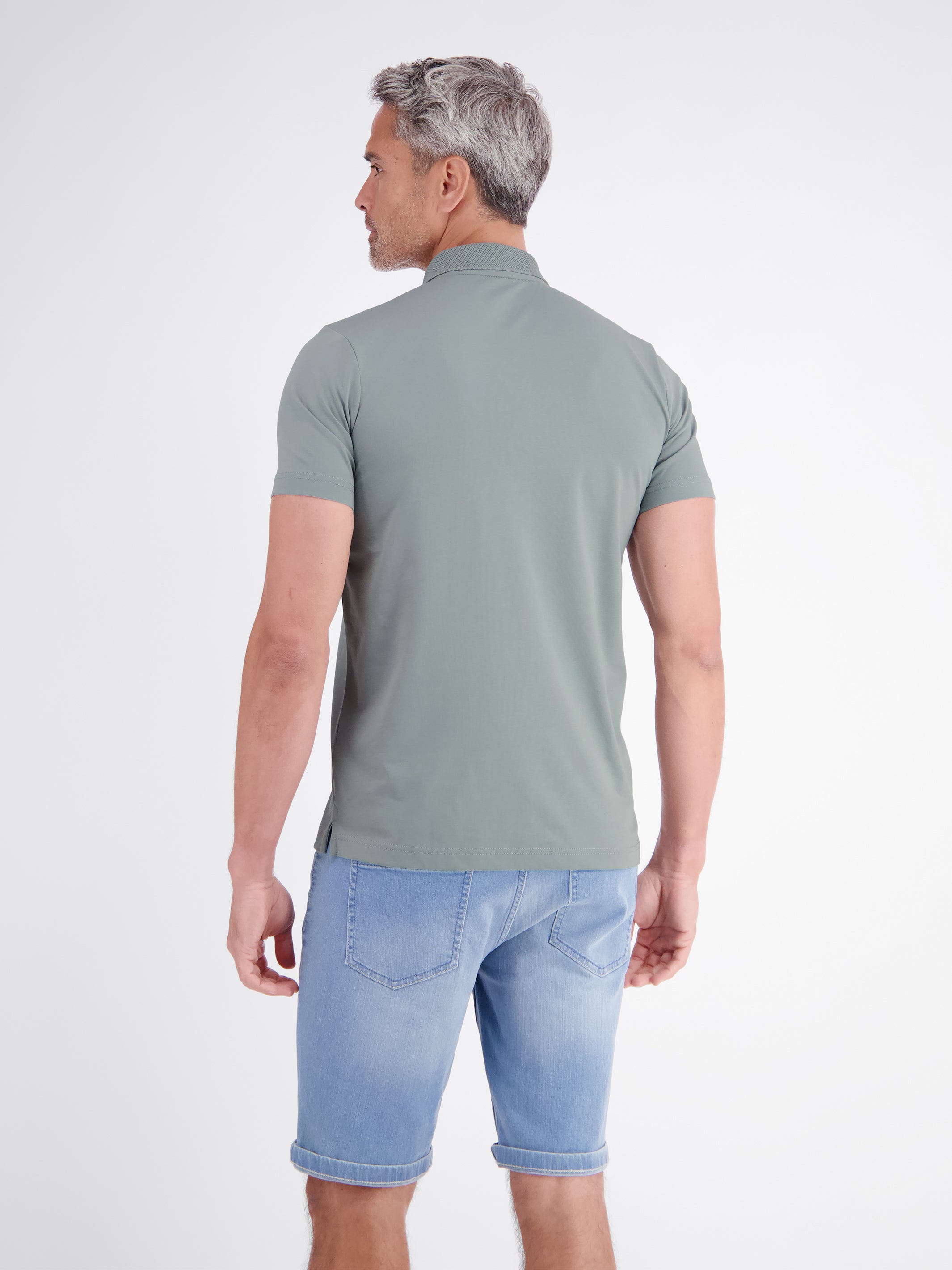 Cool & Dry polo shirt, solid color with flat knit collar
