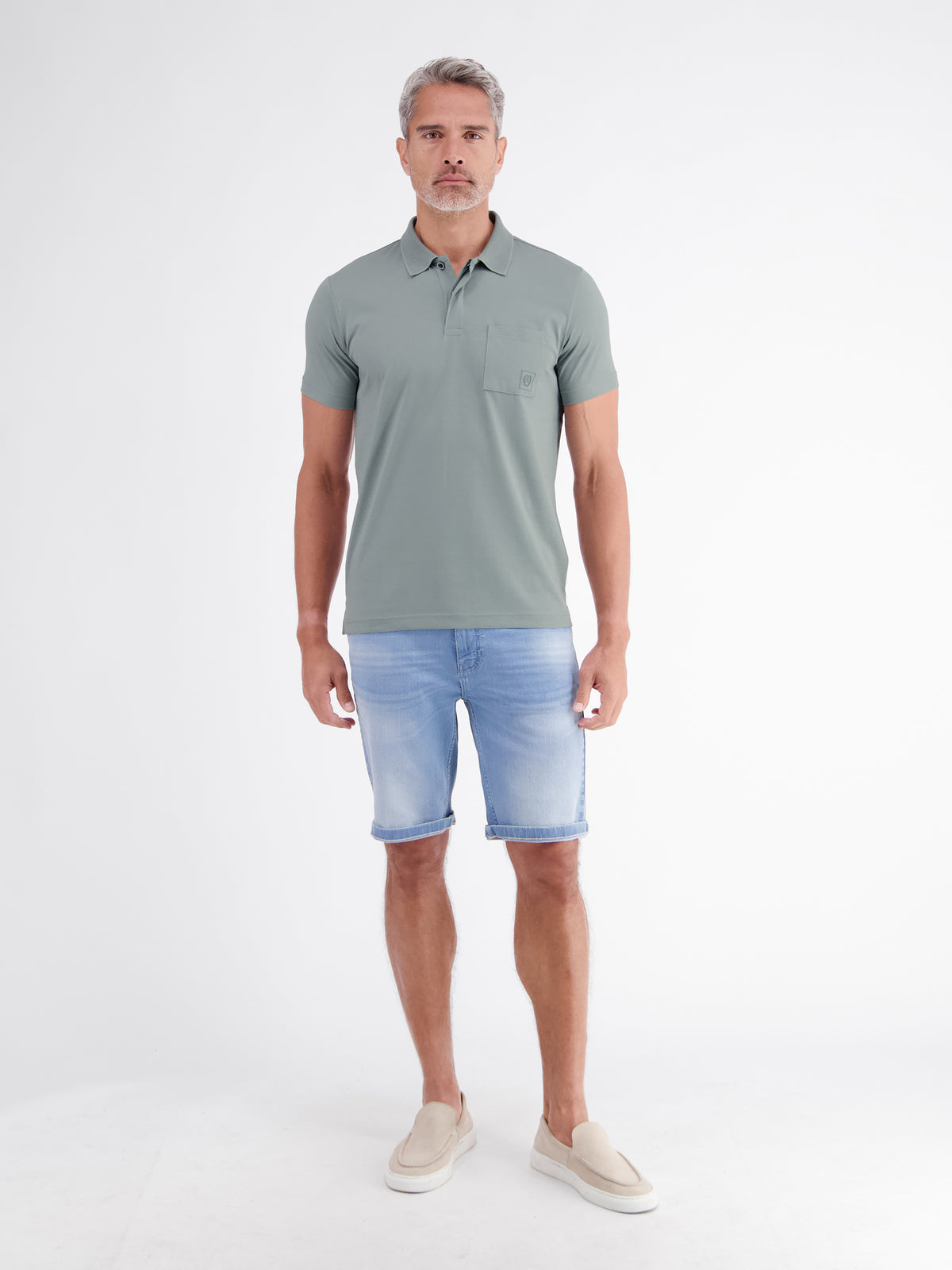 Cool & Dry polo shirt, solid color with flat knit collar