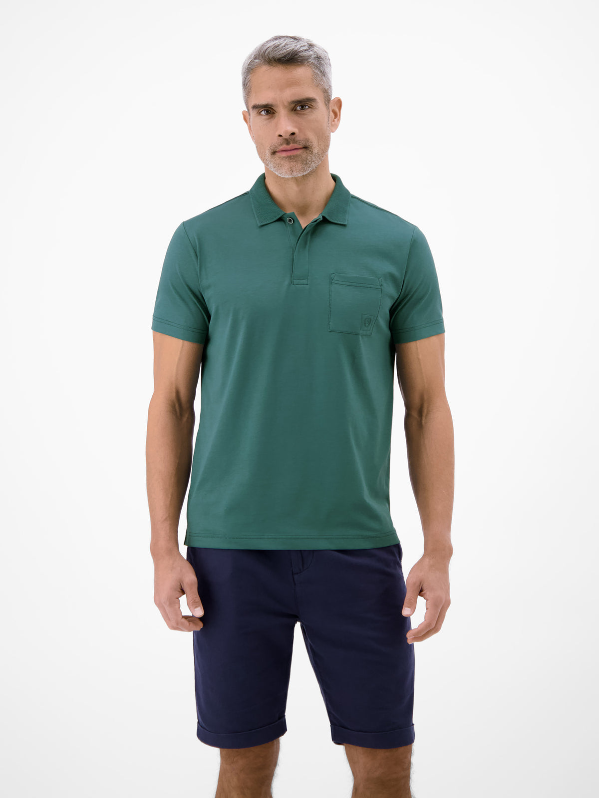 Cool & Dry Poloshirt, unifarben mit Flachstrickkragen - Polo Shirt Kurzarm