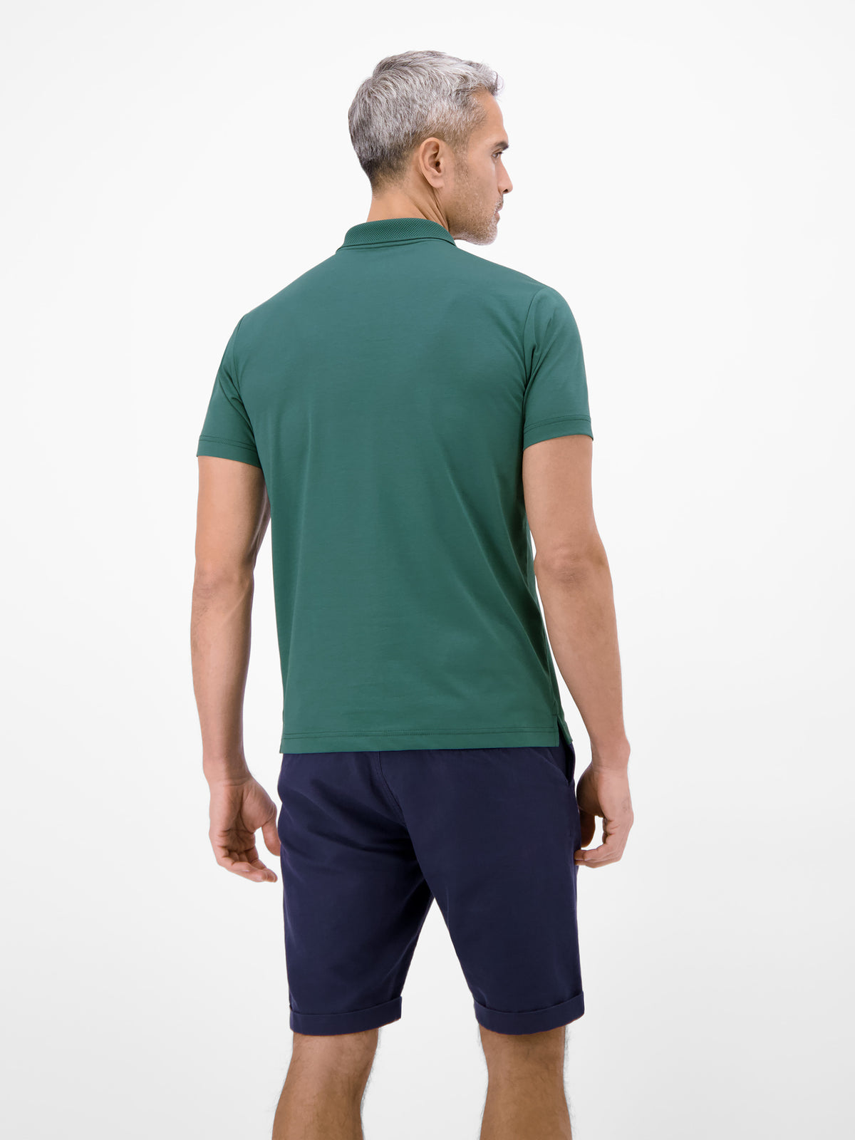 Cool & Dry Poloshirt, unifarben mit Flachstrickkragen - Polo Shirt Kurzarm